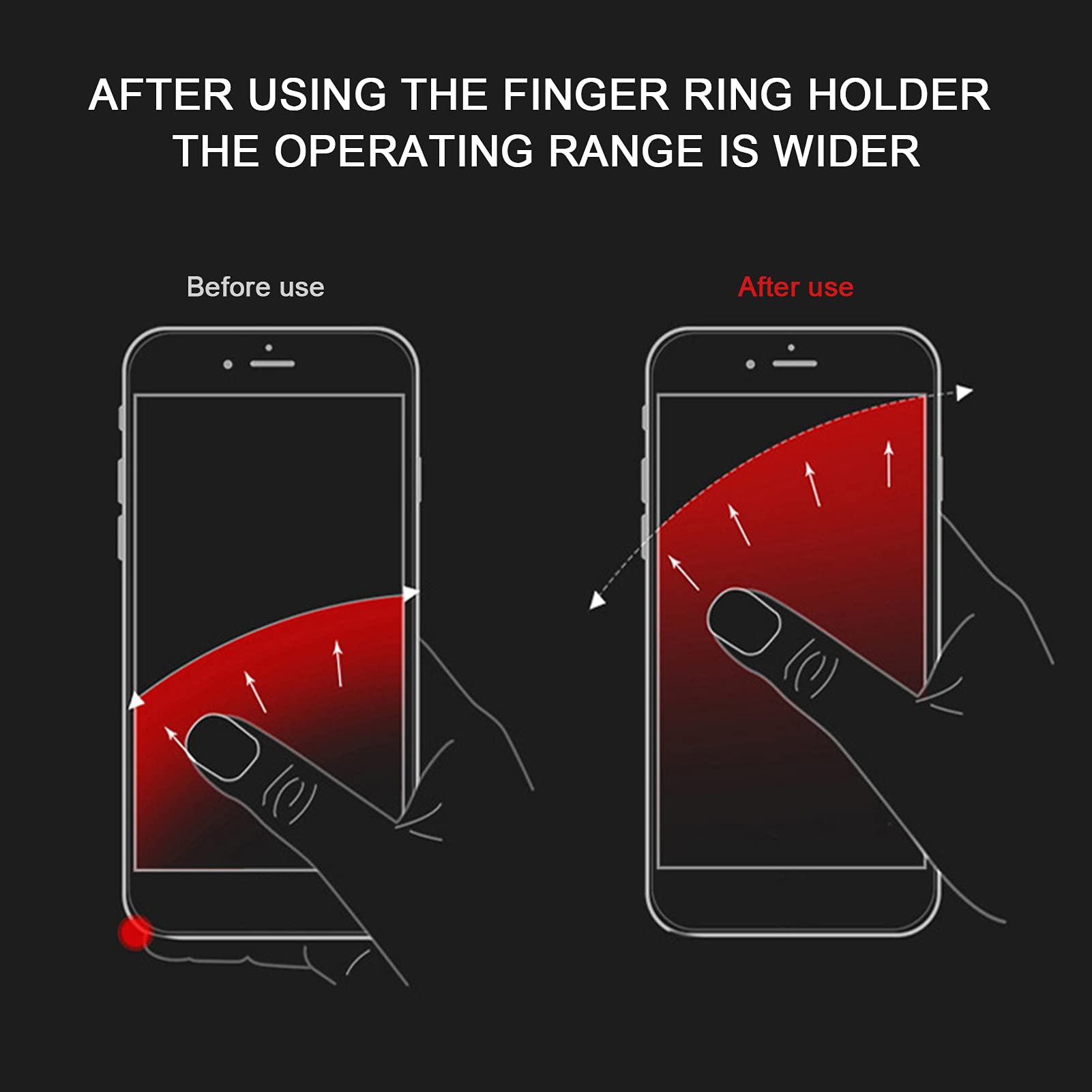 360° Adjustable Magnetic Phone Ring Holder - Metal Finger Grip Stand for Mobile Phones & Tablets (Black) | Car Mount, Desk Stand & Hands-Free Viewing Accessory