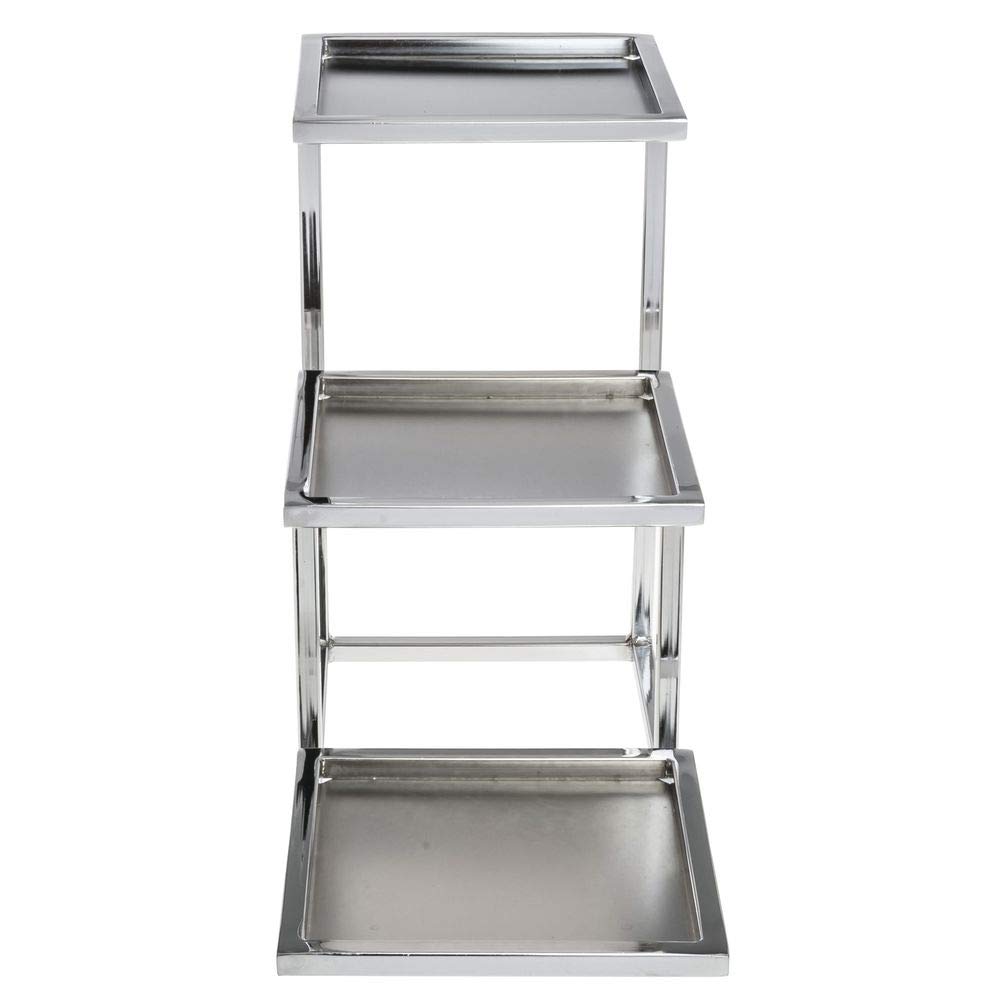 HUBERT Chrome 3-Tiered Buffet Stand for Bowls - 6