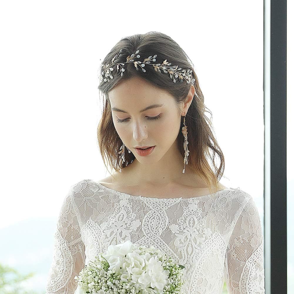 Handmade Bridal Hair Vine - Leaf Wedding Headpiece for Bride | Perfect for Outdoor & Boho Weddings
