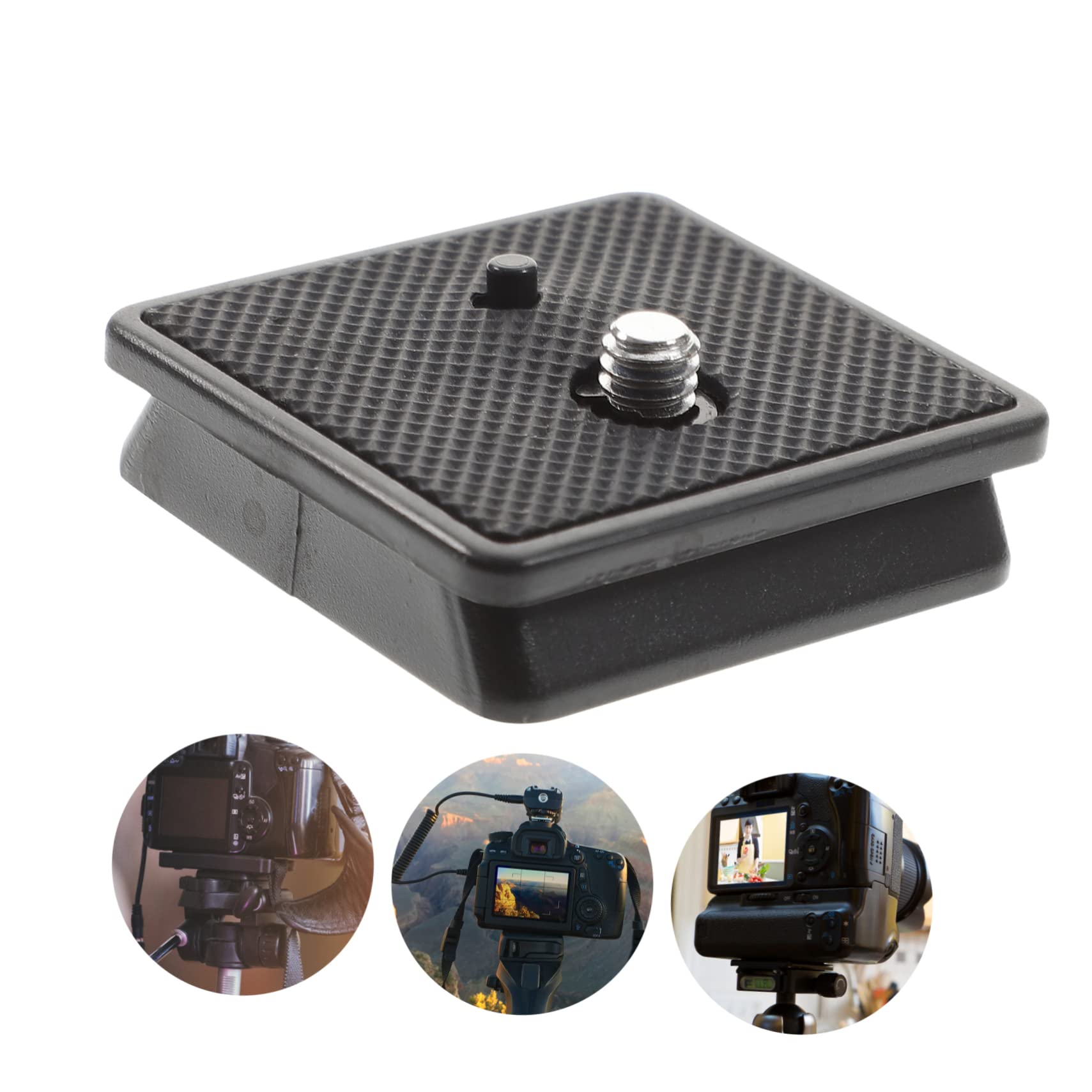 Hemobllo Quick Release Plate 6-Pack - 330A Camera Tripod Mount Adapter Bracket for DSLR/Mirrorless Cameras - Perfect for Photography, Videography & Travel Shooting