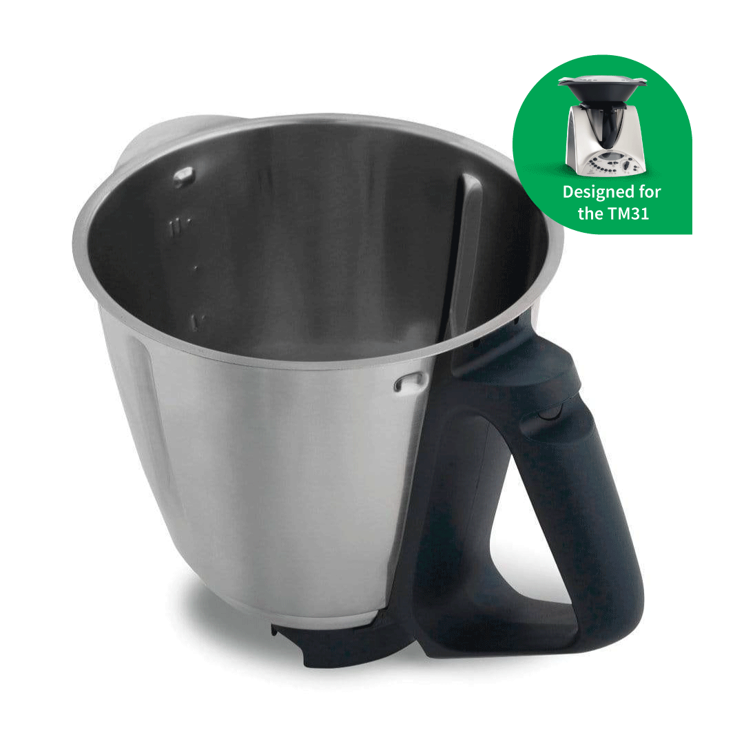 TM31 Stainless Steel Bowl with Handle - Durable & Lightweight for Kitchen, Camping, Picnics & Outdoor Dining