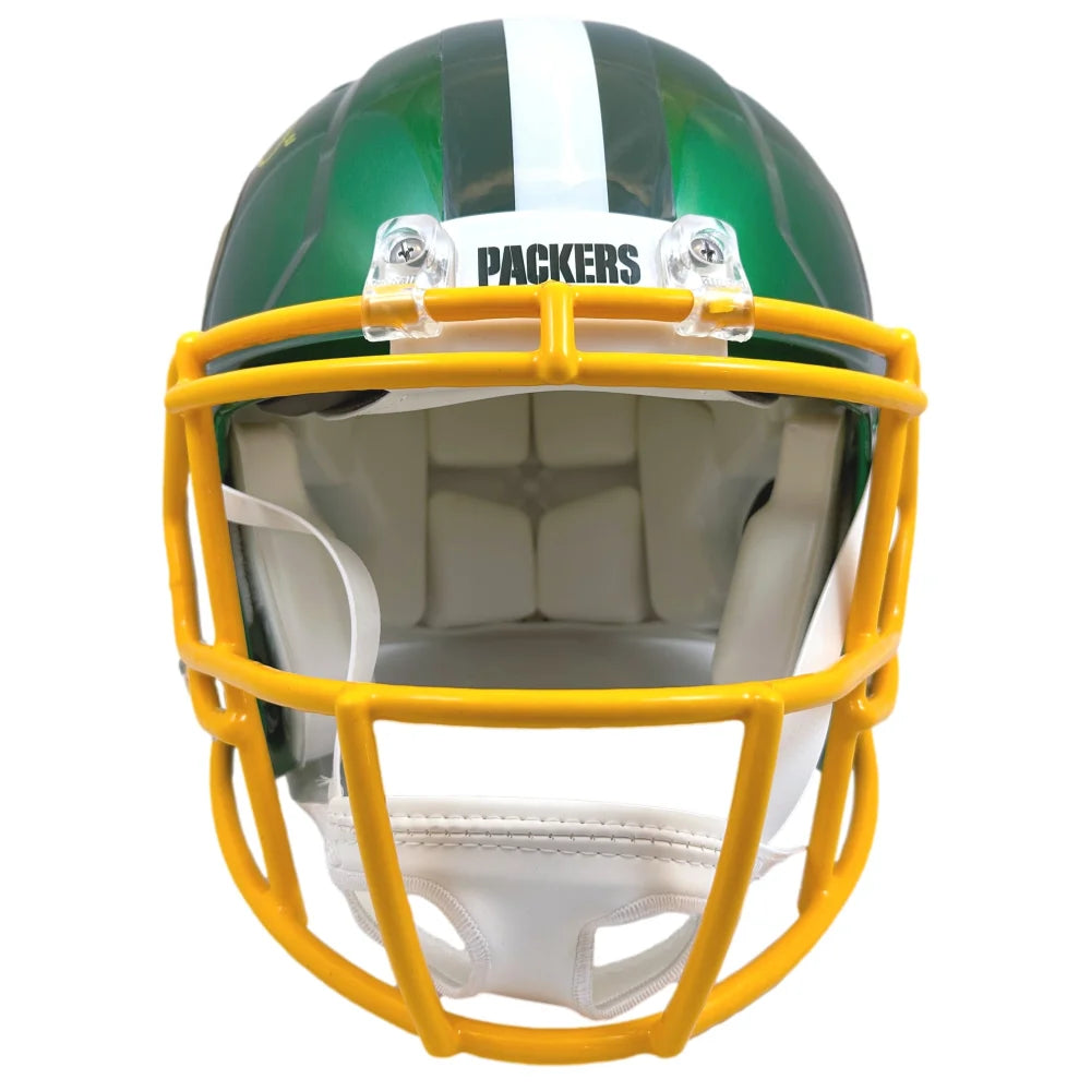 Jayden Reed Autographed Green Bay Packers Football Helmet - Authentic Speed Flash with COA & BAS - Perfect for NFL Fans, Collectors & Sports Memorabilia Displays