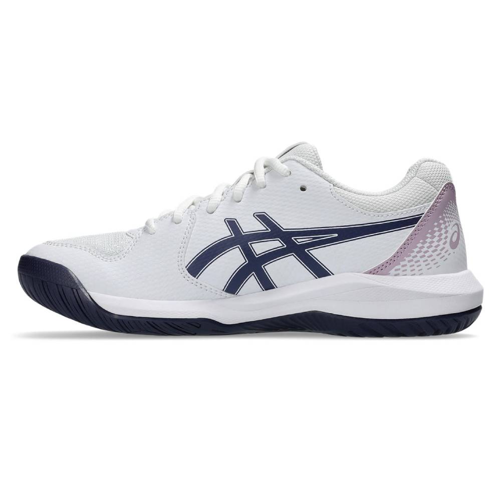 ASICS Gel Dedicate 8 Wide Women's Tennis Shoes - White/Indigo Fog - Comfort & Support for Court Performance | Perfect for Tennis, Pickleball & Casual Wear