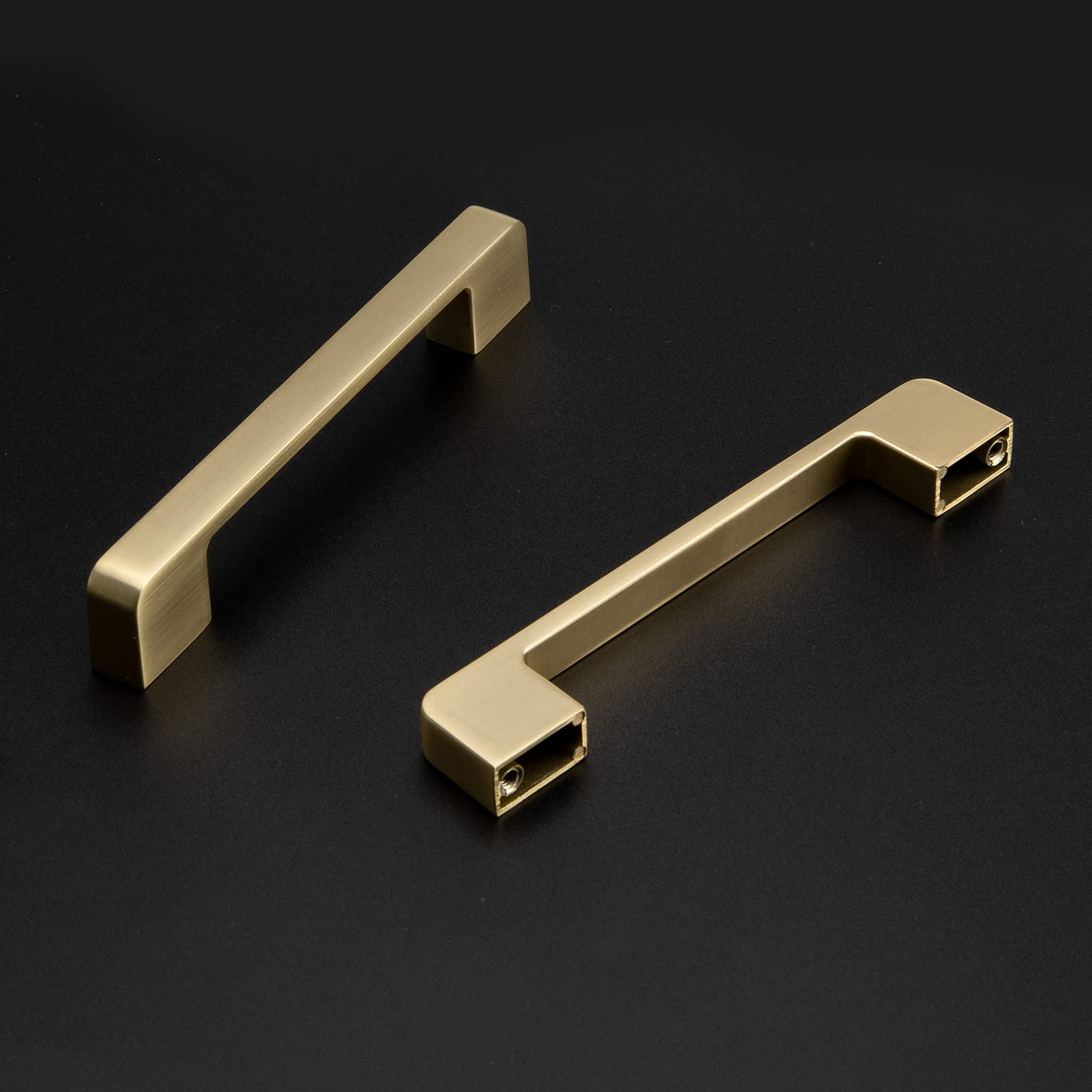 50-Pack Gold 5-Inch Square Cabinet Pulls - Premium Zinc Alloy Kitchen Handles for Drawers & Cupboards | Durable Dresser Hardware for Modern Home & Office Storage Solutions