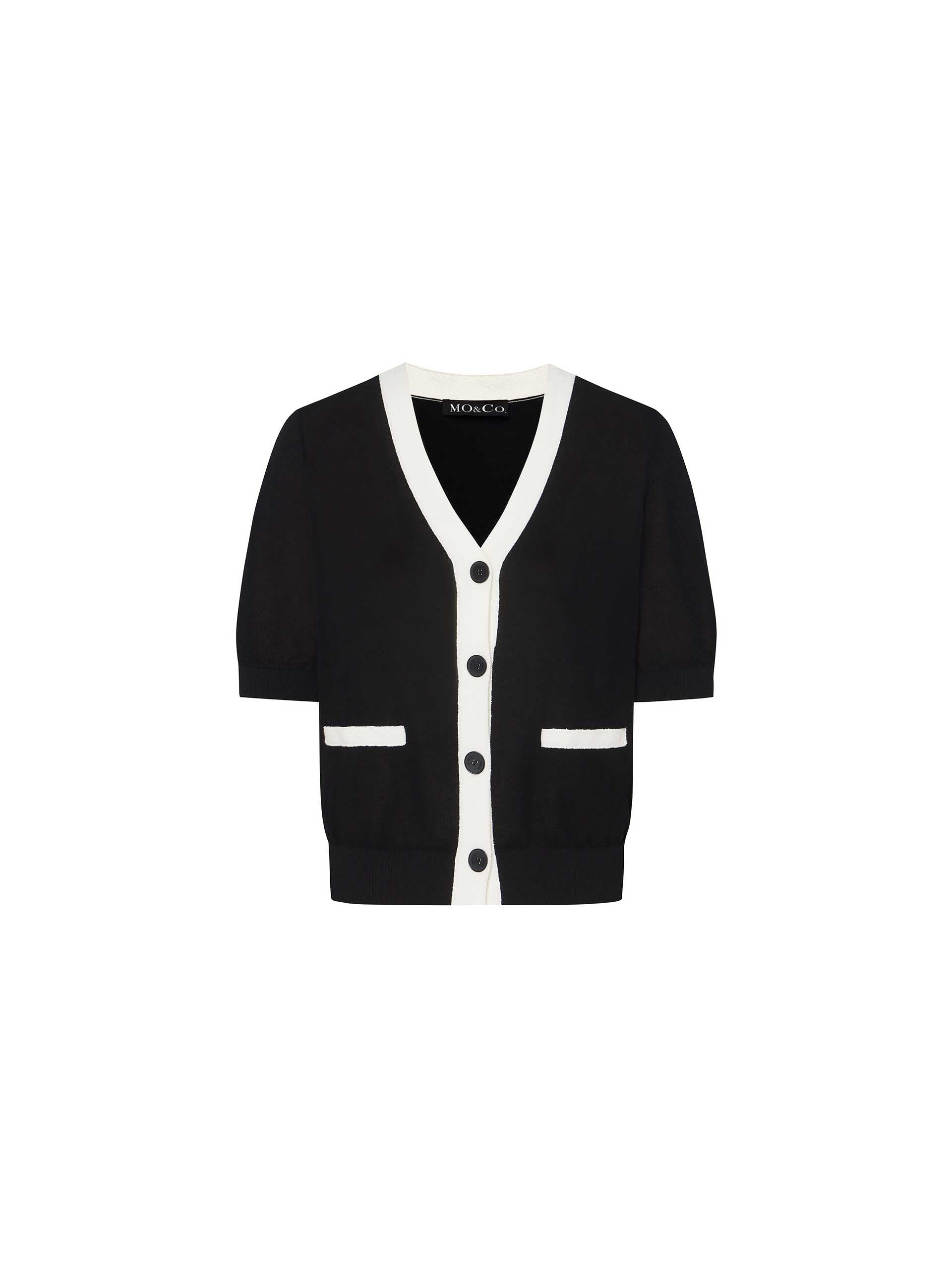 Stylish Contrast Trim Button Cardigan for Women - Perfect for Office Wear & Casual Outfits | Cozy Knit Sweater for Fall & Winter