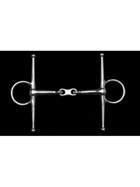 French Full Cheek Bit for Horses - Stainless Steel Snaffle Bit with Copper Inlay - Comfortable Training Bit for Dressage, Jumping & Trail Riding - Perfect for Young Horses & Sensitive Mouths