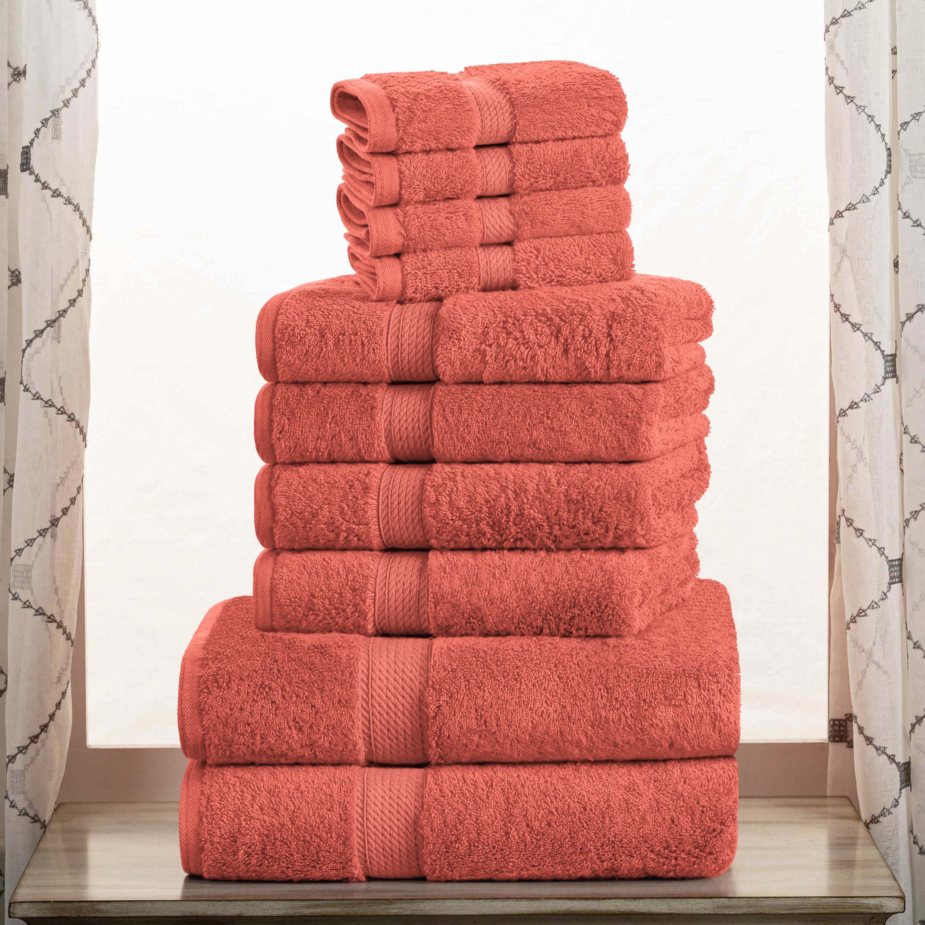 Premium Egyptian Cotton Plush Heavyweight Towel Set - 10 Piece Ultra Absorbent Luxury Bath Towels for Spa, Hotel & Home Use