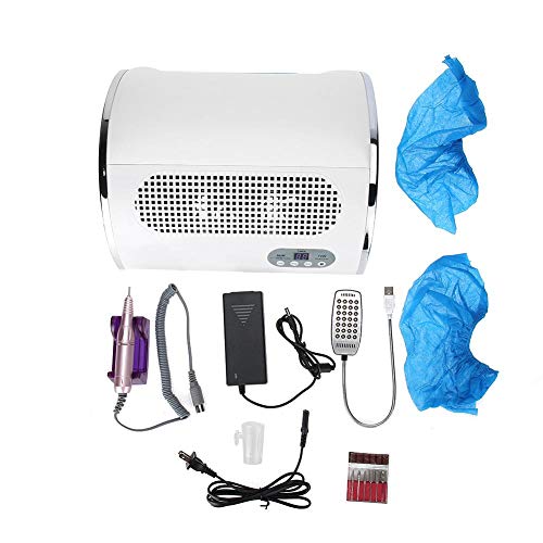 3-in-1 Electric Nail Dryer & Vacuum Cleaner with Manicure File - Professional Nail Art Tool Kit for Home & Salon Use - Perfect for Gel Polish Drying, Dust Removal & Nail Shaping