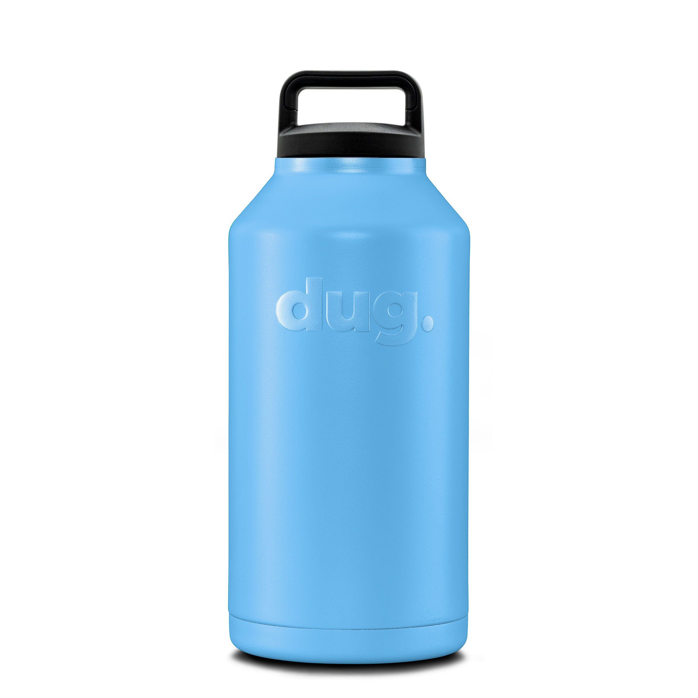 2L Large Water Bottle with Handle - BPA Free, Leak Proof, Durable & Portable - Ideal for Gym, Hiking, Travel & Outdoor Activities (Blue)