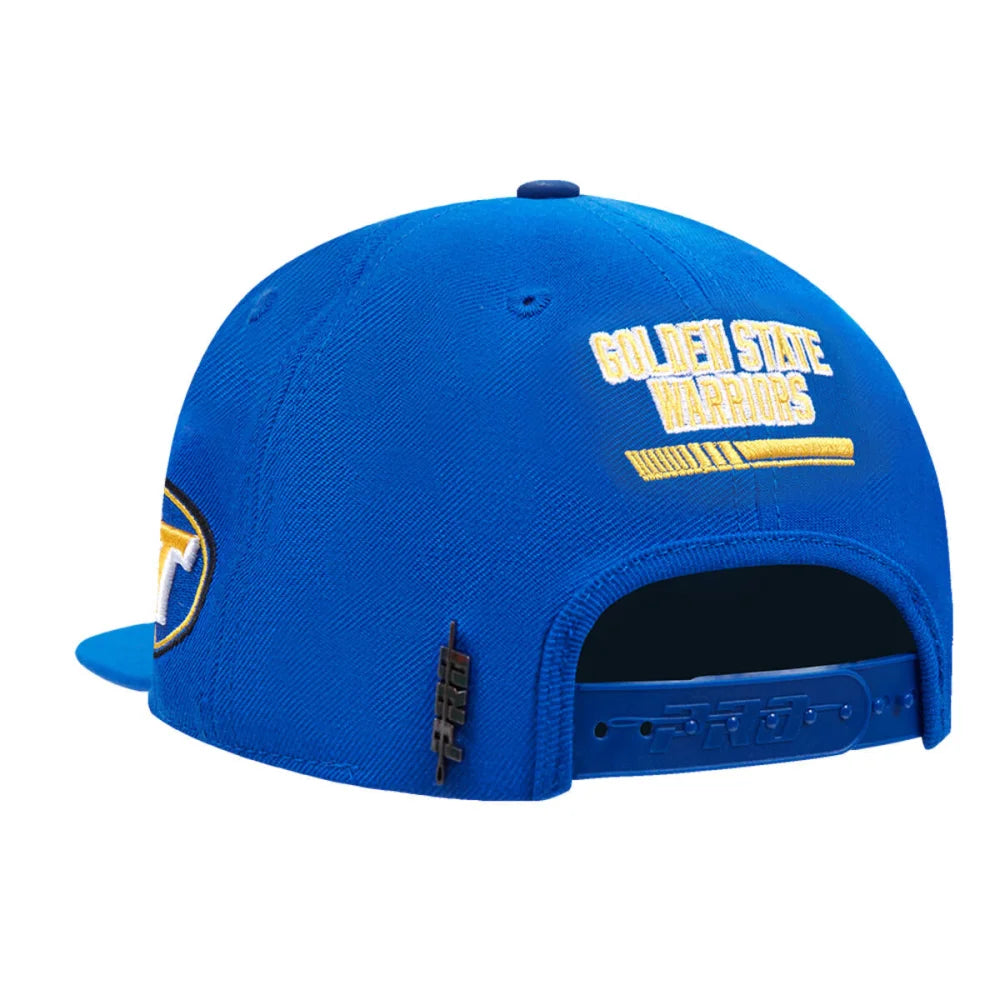 Golden State Warriors Unisex Snapback Hat - Pro Standard Fast Lane Wool Cap for Men & Women - Perfect for Basketball Games, Streetwear, and Sports Fans (Royal Blue)