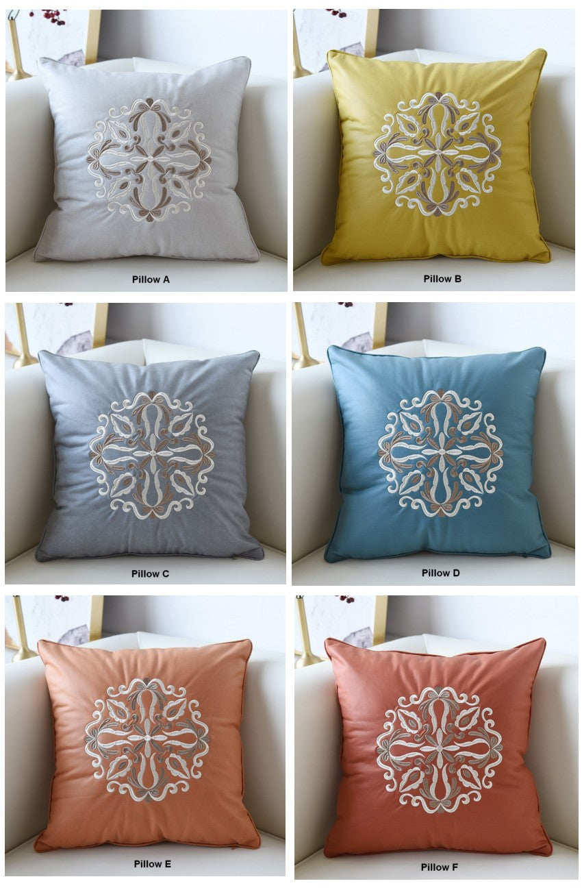 Decorative Flower Pattern Throw Pillows for Couch - Modern Contemporary Sofa Pillow Covers - Soft Accent Pillows for Living Room, Bedroom & Home Decor