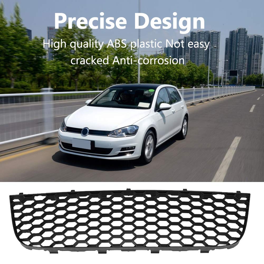 KIMISS Car Bumper Lower Grill Kit for Volkswagen Golf GTI MK5 & Jetta 5 (2006-2009) - 1PC Bumper Grill + 2PC Fog Light Grills + 1PC Lower Grill - Perfect for Car Upgrades & Replacement Parts