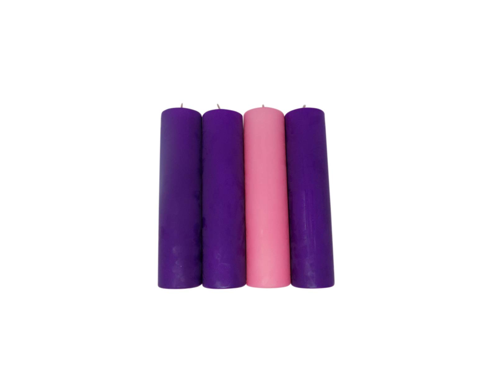 Premium Stearine Christmas Pillar Advent Candles for Churches - 3 x 12 Inch Set of 4 - Perfect for Holiday Decorations, Religious Ceremonies & Festive Home Decor
