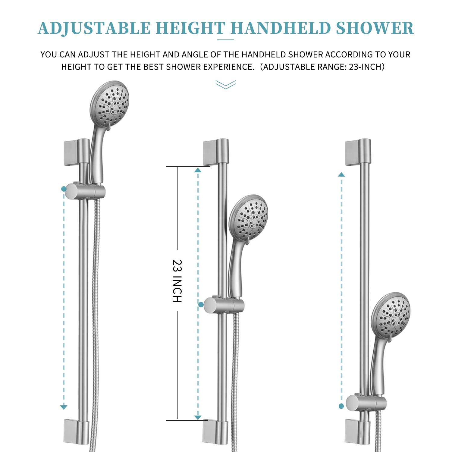 Gabrylly Brushed Nickel Shower System - 8