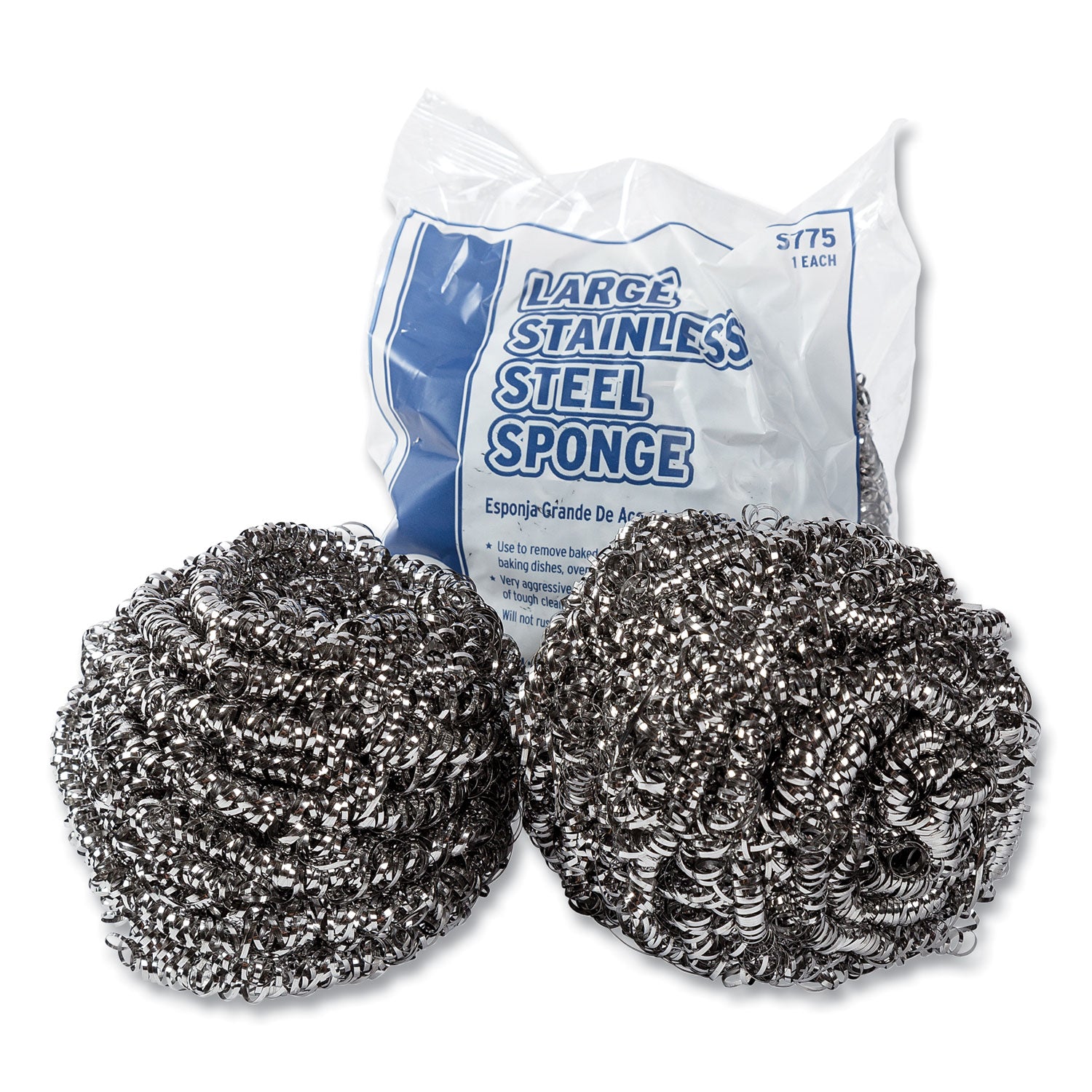 AmerCareRoyal® Premium Stainless Steel Scouring Sponge - Heavy Duty Cleaning Pads (1.75 Oz, Gray) - 12 Pack (6 Packs per Carton) - Perfect for Kitchen, Grill, Cookware & Stubborn Stain Removal
