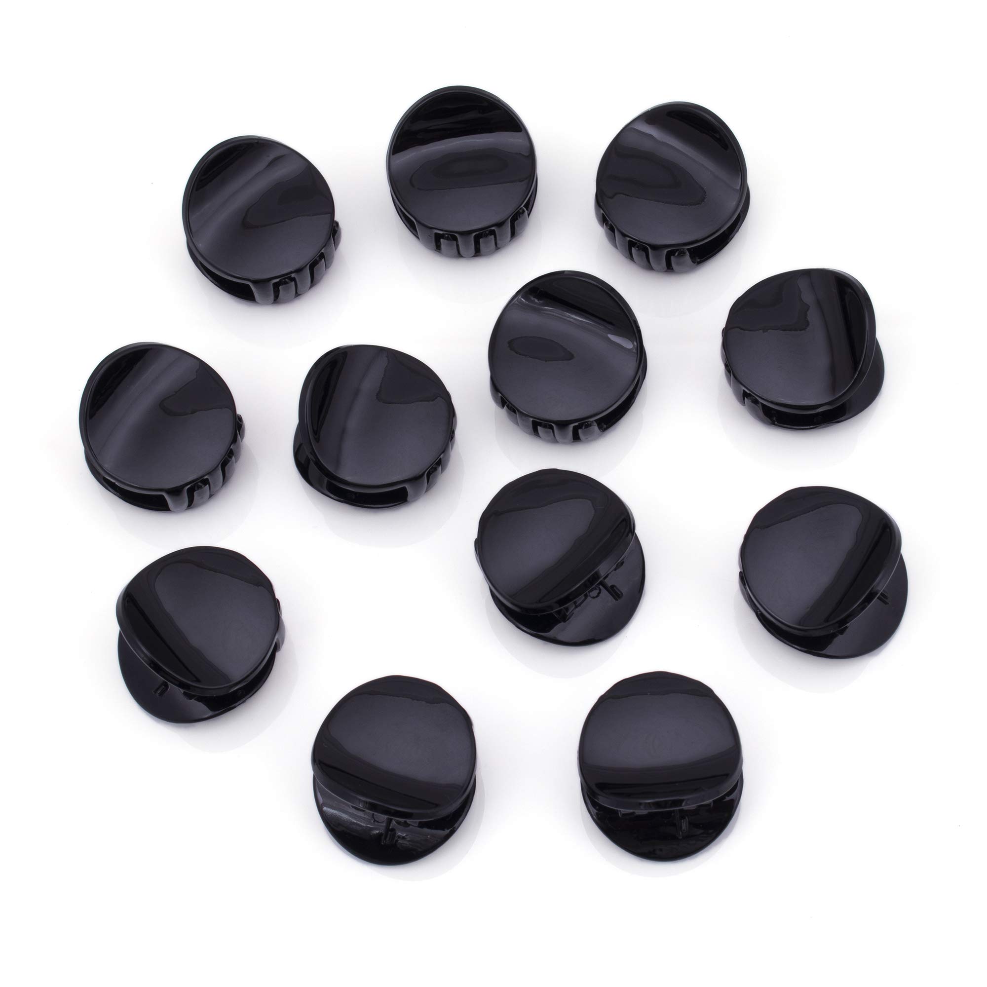 Elegant Black Butterfly Hair Clips for Women & Girls - Pack of 12 Modern Hair Accessories (Small Size) | Perfect for Weddings, Parties & Everyday Style (SKR70569)