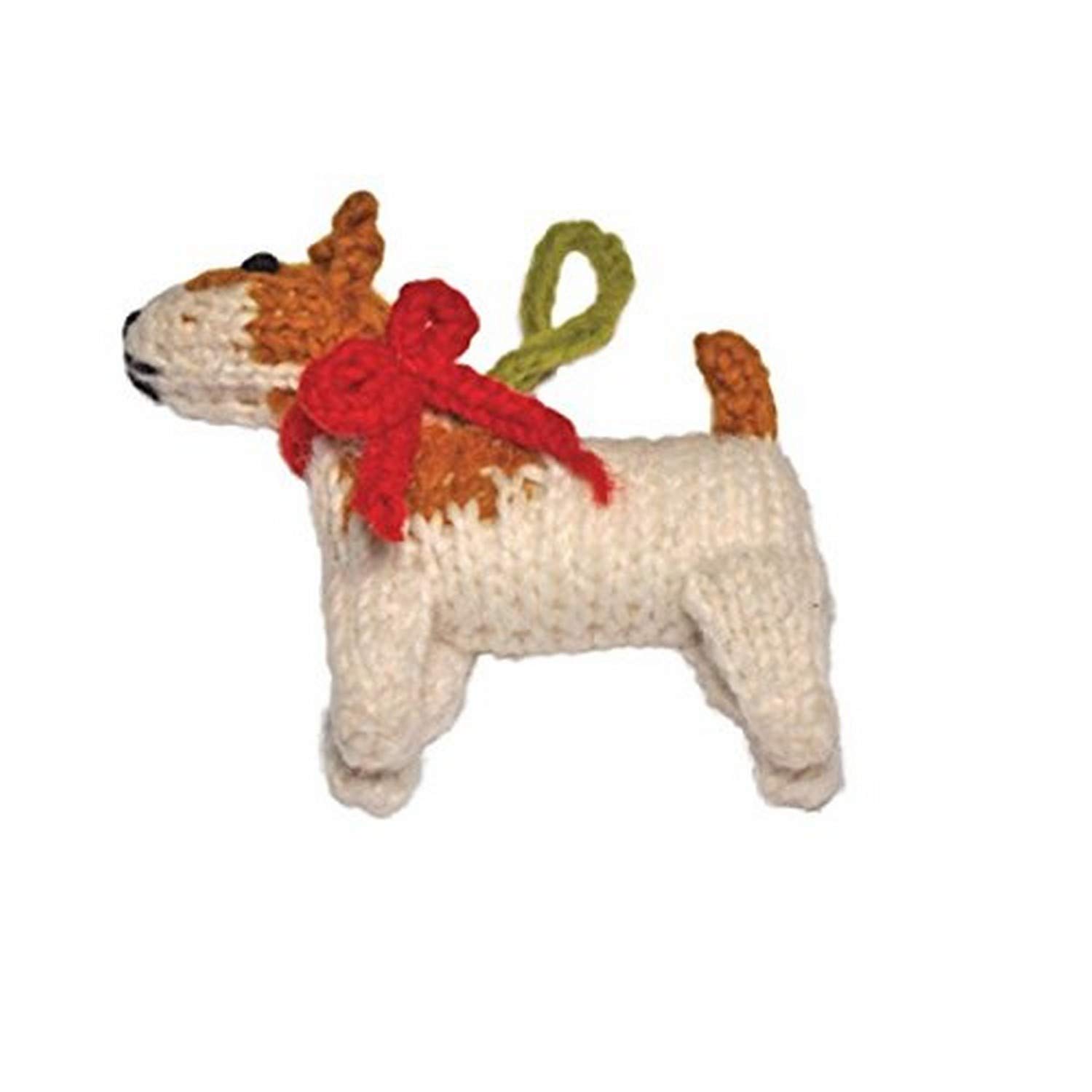 Chilly Dog Jack Russell Terrier Figurine - Cute Ceramic Dog Statue for Home Decor, Gift for Dog Lovers - Perfect for Shelf Display, Coffee Table Decor, and Christmas Tree Ornament