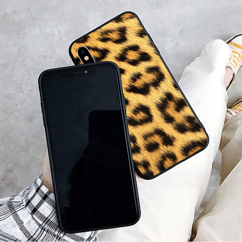 iPhone Xs Max Leopard Print Thin Silicone Case - Slim Fit Shock-Absorbing Soft TPU Cover - Perfect for Daily Use, Travel & Protection