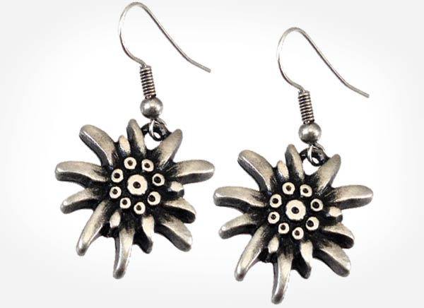 Sterling Silver Edelweiss Flower Earrings for Women - Elegant Alpine Floral Jewelry Gift for Her - Perfect for Weddings, Anniversaries & Special Occasions