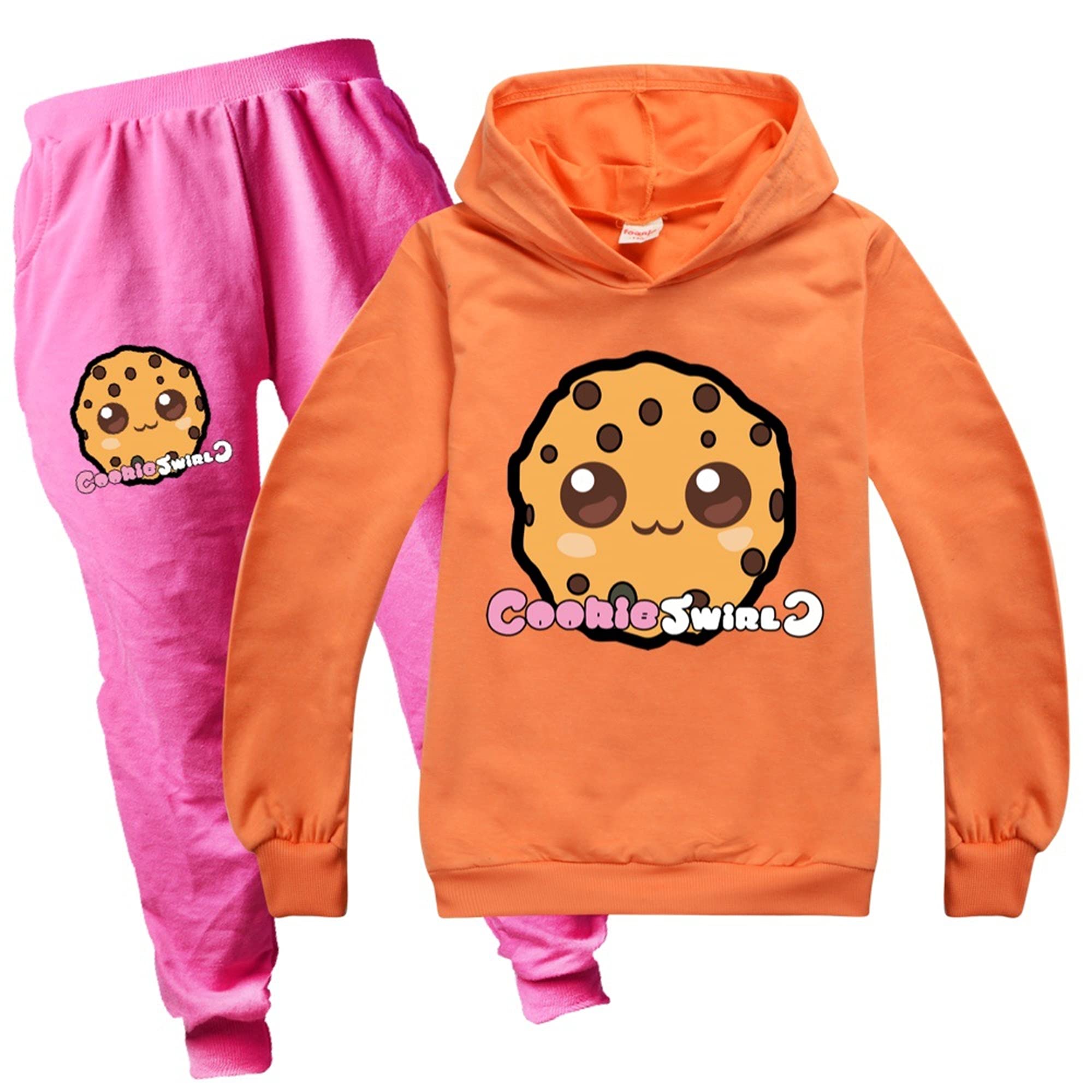 Cookie Swirl C Novelty 2-Piece Hoodie & Sweatpants Set for Boys & Girls | Cute Cartoon Pullover Outfit for Kids | Perfect for Playdates, School & Family Outings