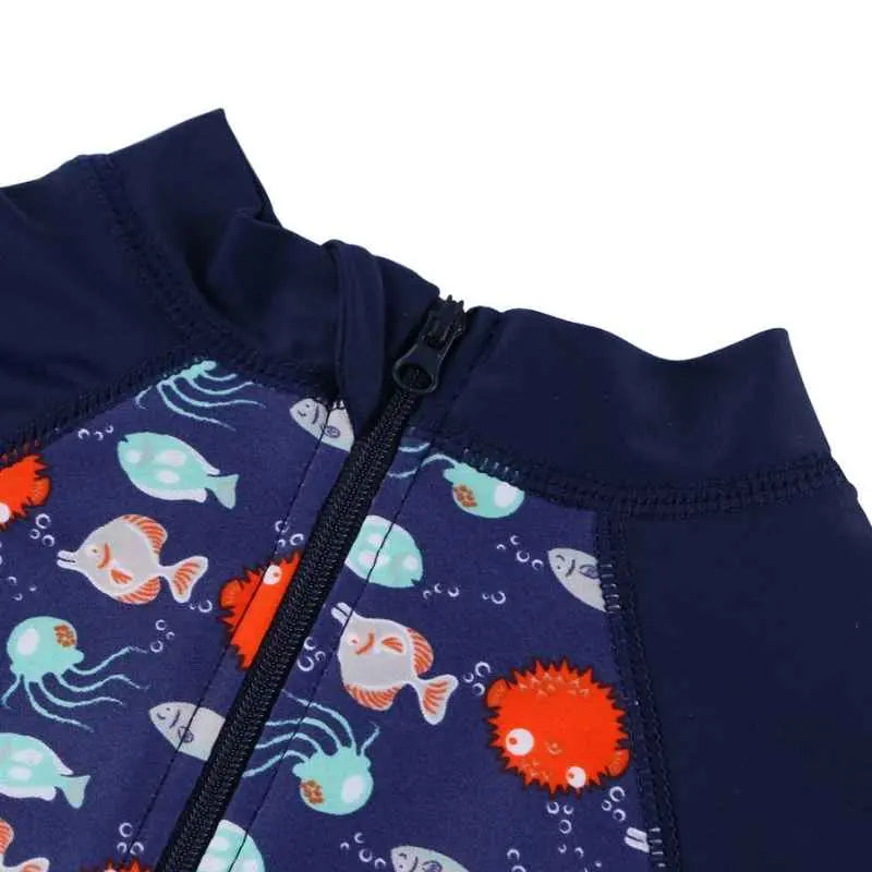 Long Sleeve Cartoon Kids Swimwear - UV Protection One Piece Bathing Suit for Boys & Girls | Perfect for Beach, Pool & Water Play