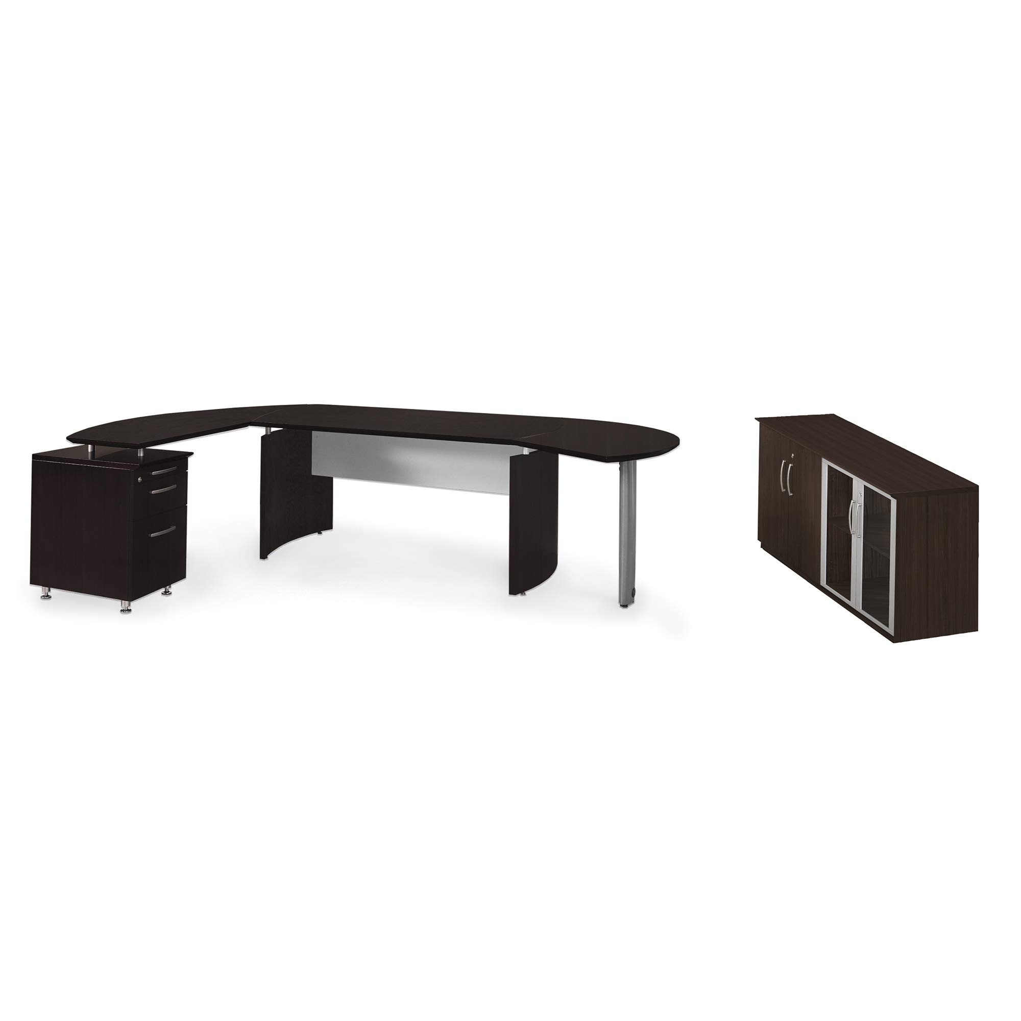 Mayline Medina Series Suite #8 Office Desk - Modern Executive Workstation for Home & Business Use - Perfect for Remote Work, Study & Office Setup