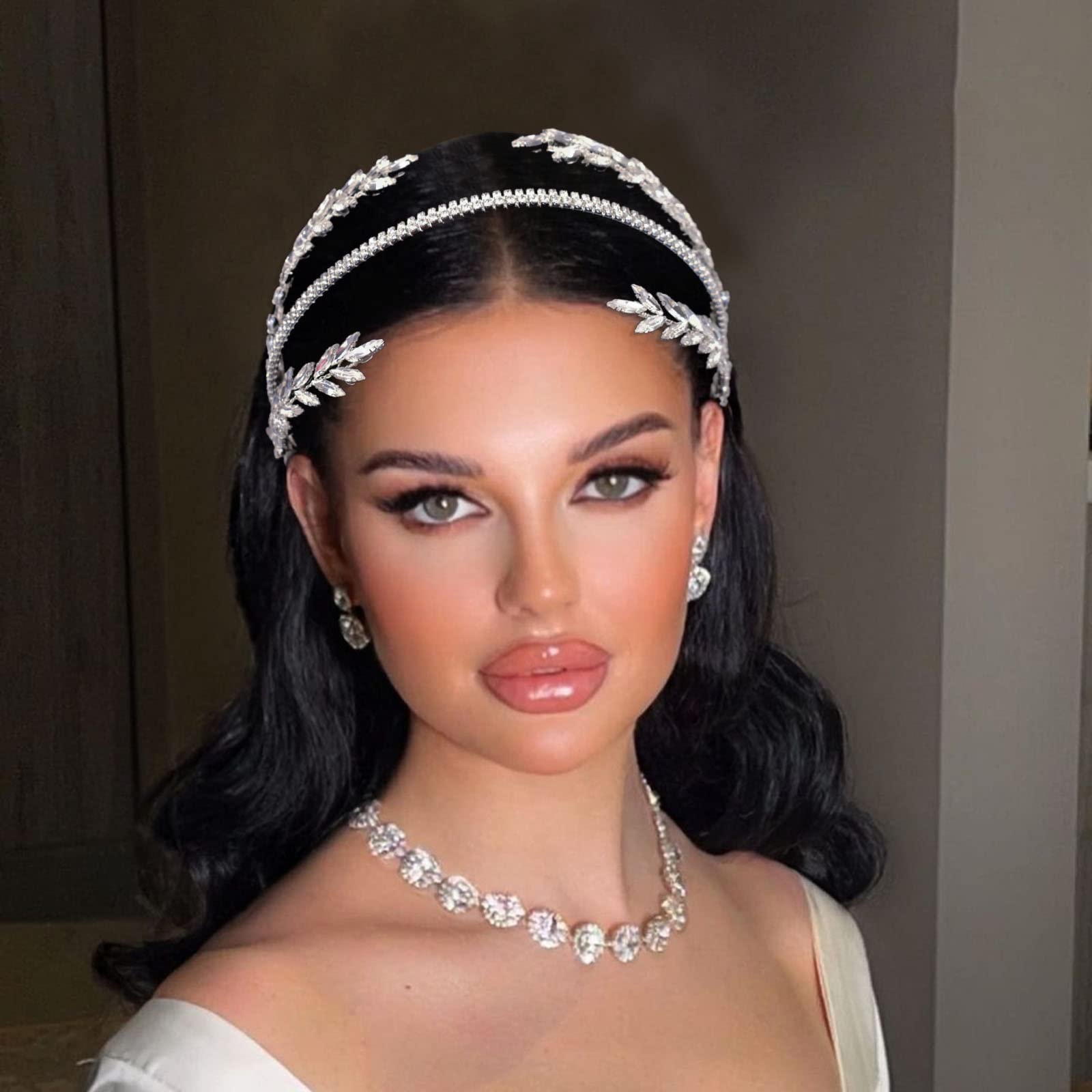 Sparkling Rhinestone Bridal Headband - Elegant Silver Wedding Hair Accessories for Bride | Perfect for Bridal Shower, Wedding Ceremony & Formal Events