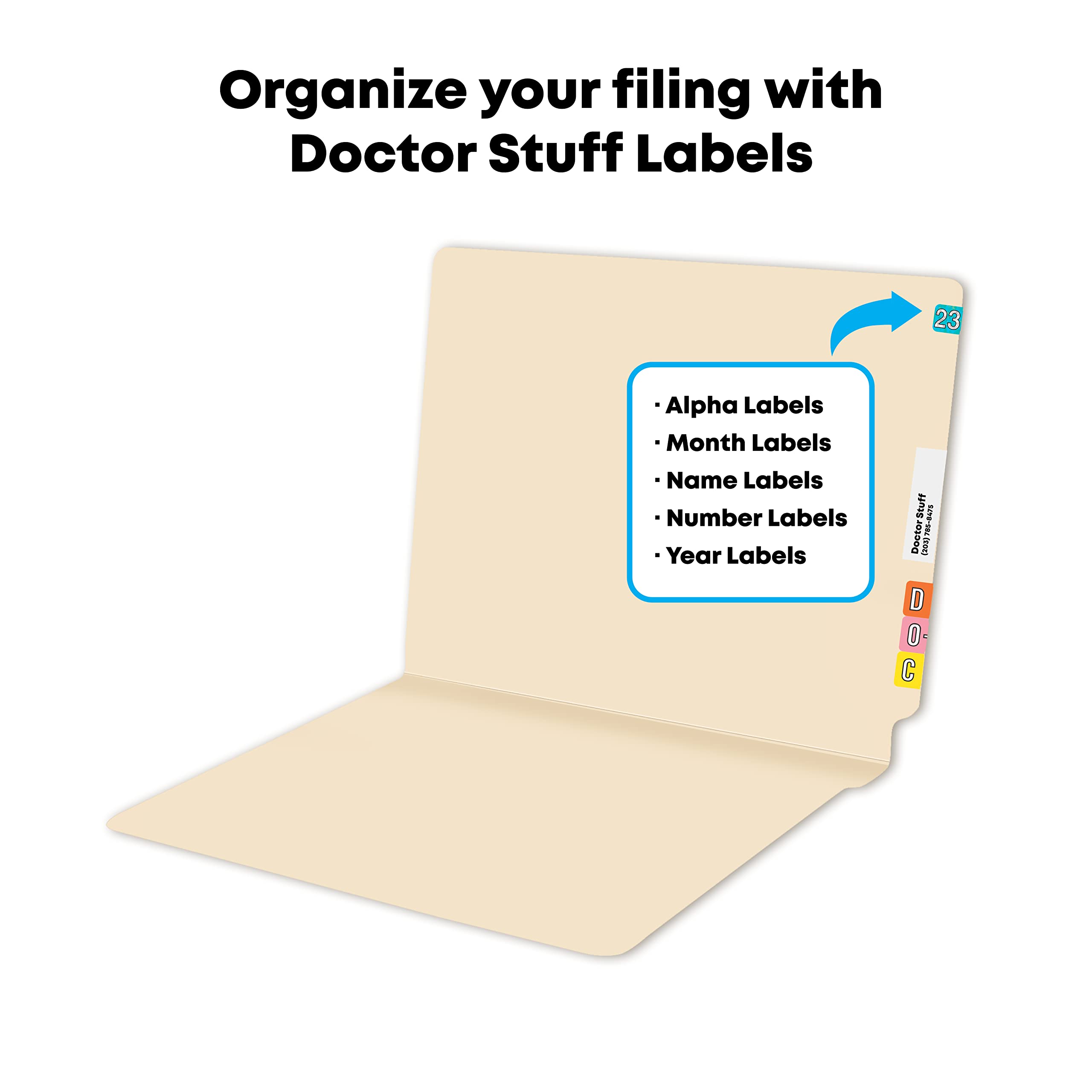 Medical File Folders - 11pt Manila Folders, Full Cut, 2 Ply, Letter Size with Reinforced End Tabs (Box of 100) - Perfect for Doctor Offices, Hospitals & Medical Records Organization
