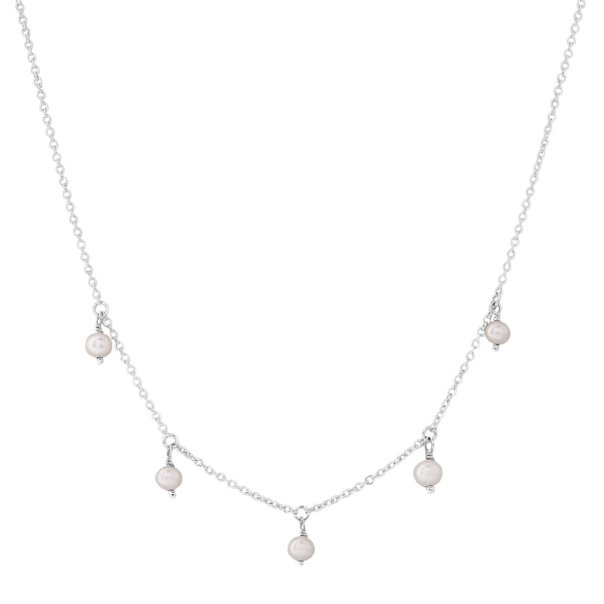 Elegant Pearl Drop Necklace for Women - Classic White Freshwater Pearl Pendant with Sterling Silver Chain - Perfect for Weddings, Parties & Special Occasions