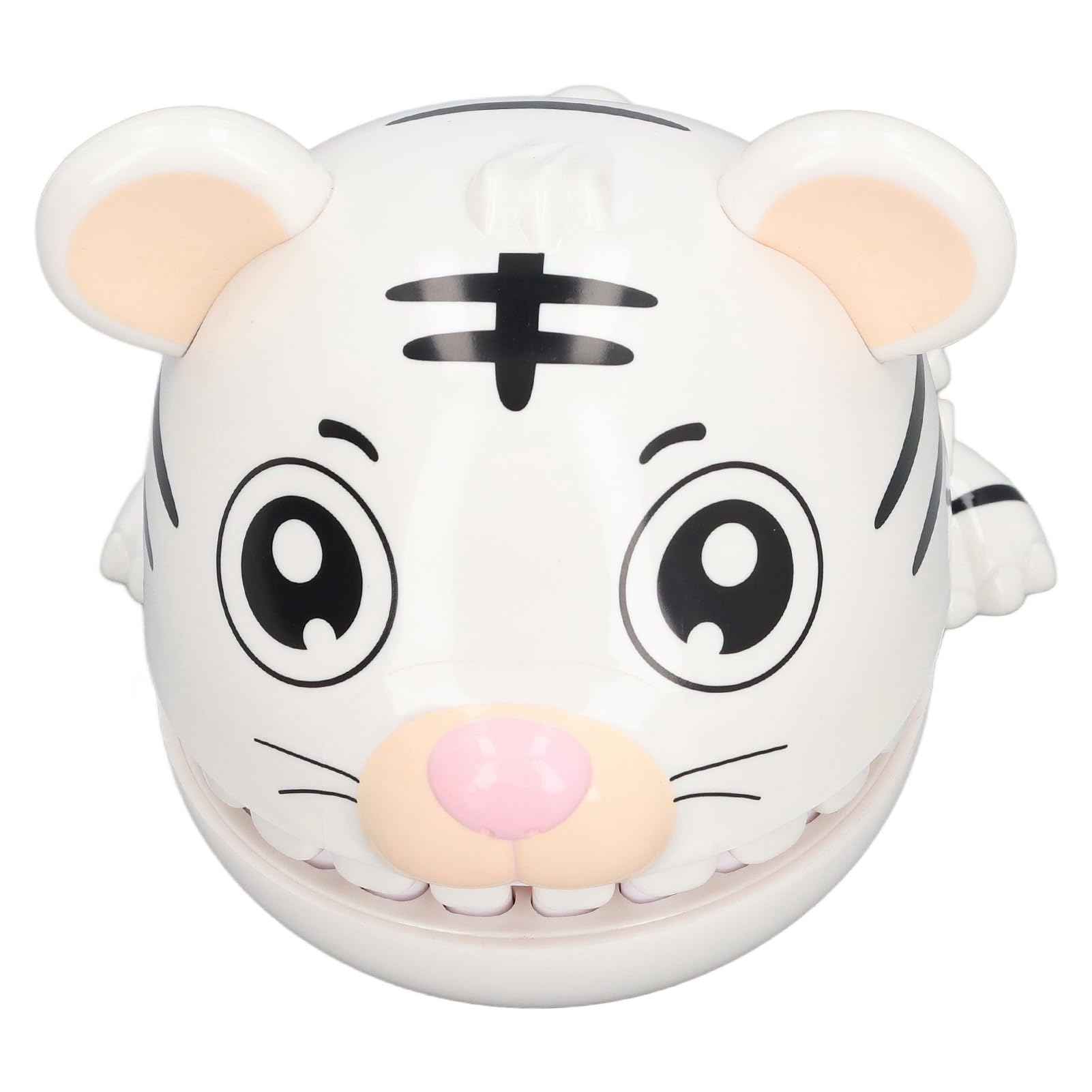 Interactive Cartoon Animal Dentist Teeth Toy with Rotating Wheel - Stress Relief & Anxiety Toy for Hand-Eye Coordination - Fun Biting Finger Toy for Kids (White) | Perfect for Sensory Play, Dental Education & Toddler Learning Activities