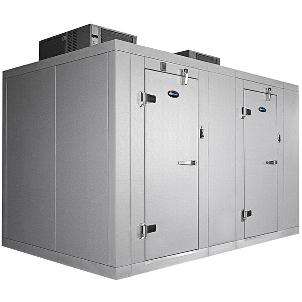 Amerikooler DW081277N 6/6 SC 8' x 12' x 7' 7 Floorless Indoor Walk-In Freezer Cooler Combo with Top Mount Refrigeration Unit - Perfect for Commercial Kitchens, Grocery Stores & Restaurant Storage