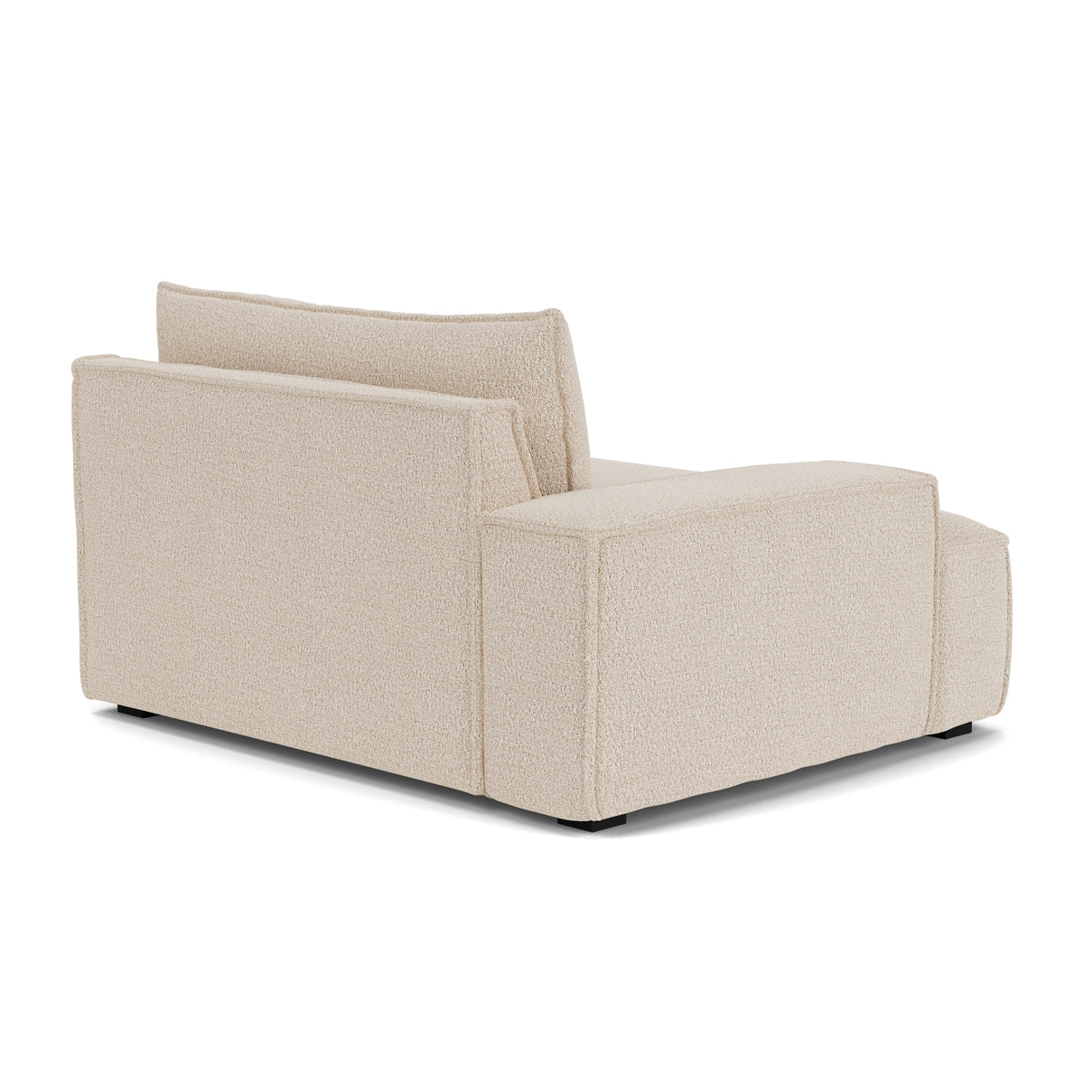 Daphne Boucle 1-Seater Left Arm Modular Sofa - Modern Compact Loveseat for Small Spaces, Apartments & Cozy Living Rooms