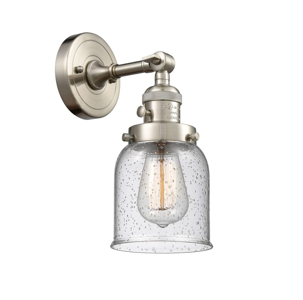 Innovations 203SW-SN-G54 Modern 1-Light Wall Sconce with High/Low/Off Switch in Brushed Satin Nickel - Perfect for Bedroom, Hallway, and Living Room Lighting