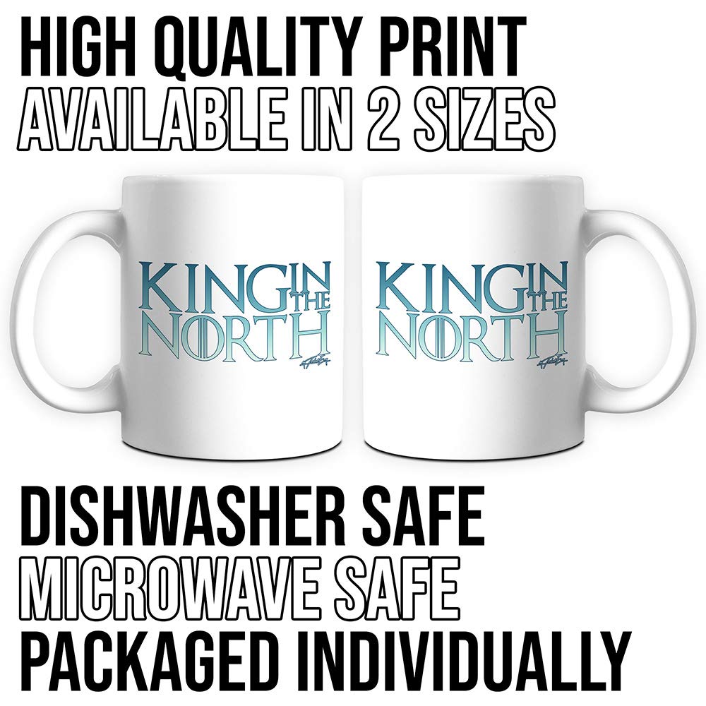 Funny Coffee Mugs For Men - King In The North Novelty Ceramic Mug By Twisted Envy - 15 Oz Large Capacity - Perfect For Office, Home & Gifts