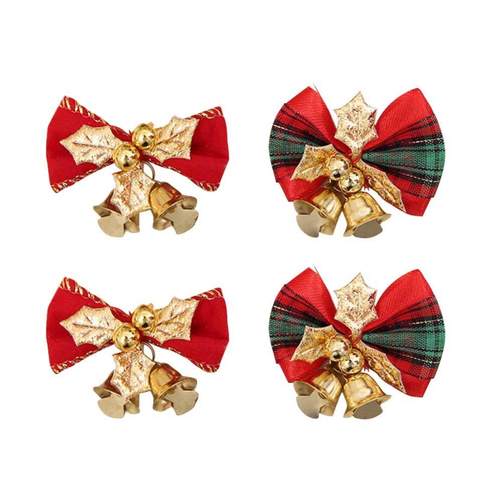 Rustic Craft Bows 24pcs - Tree Ornaments & Wedding Decor for Christmas Wreaths