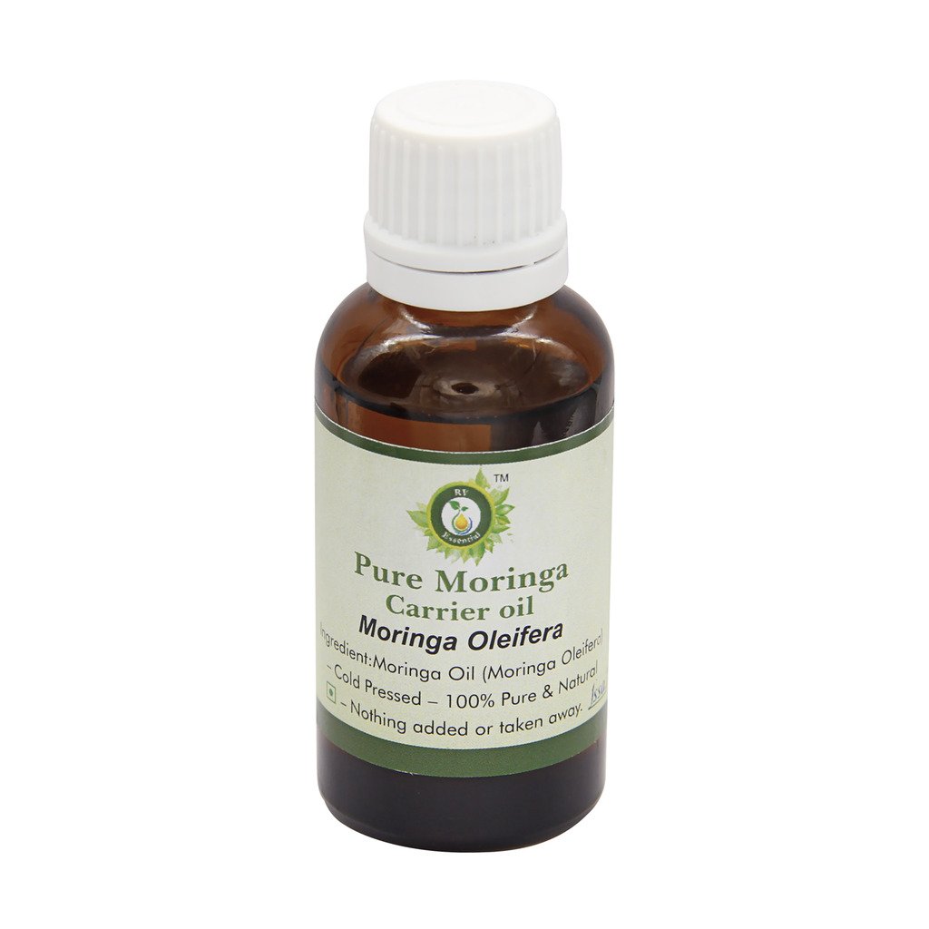 100% Pure & Natural Cold Pressed Moringa Oleifera Carrier Oil 15ml - RV Essential for Hair, Skin & Massage | Organic Moringa Oil for Face Care, Aromatherapy & DIY Beauty Recipes