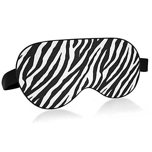 Black & White Zebra Sleep Mask for Women & Men - Soft Comfortable Eye Mask for Sleeping, Travel & Relaxation - Perfect for Nighttime, Flights & Napping
