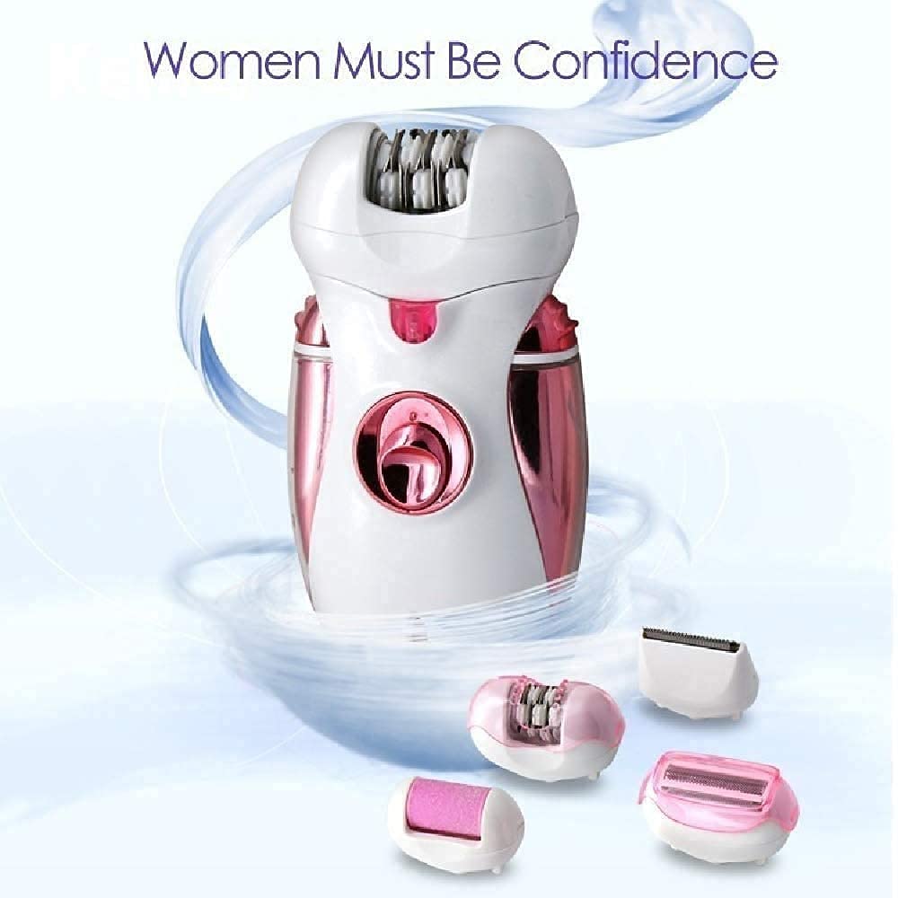 Best Rechargeable Hair Removal Epilator for Women - 4-in-1 Electric Razor Shaver for Dry & Wet Use - Perfect for Legs, Arms, Bikini Line & Underarms