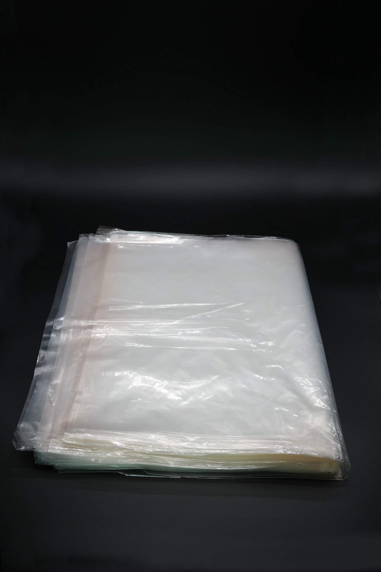 Tripact LDPE Clear Flat Poly Bags with Gussets - 12
