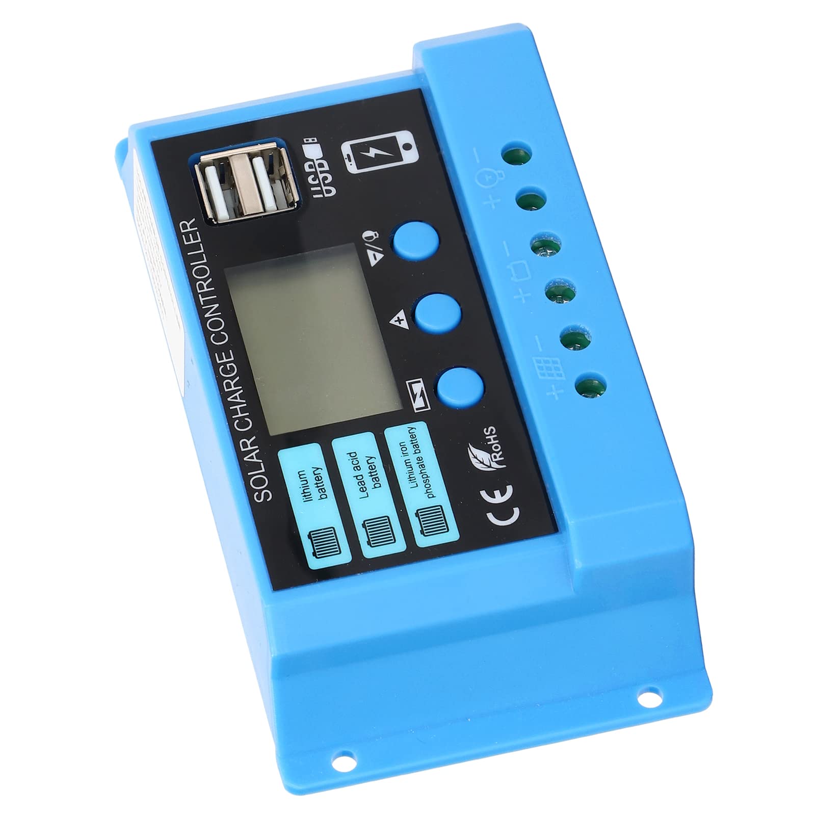 Best Solar Charge Controller with USB Output - 12V/24V Solar Battery Regulator for Phones, Lights, Cameras - Ideal for Camping, RV, Off-Grid Power