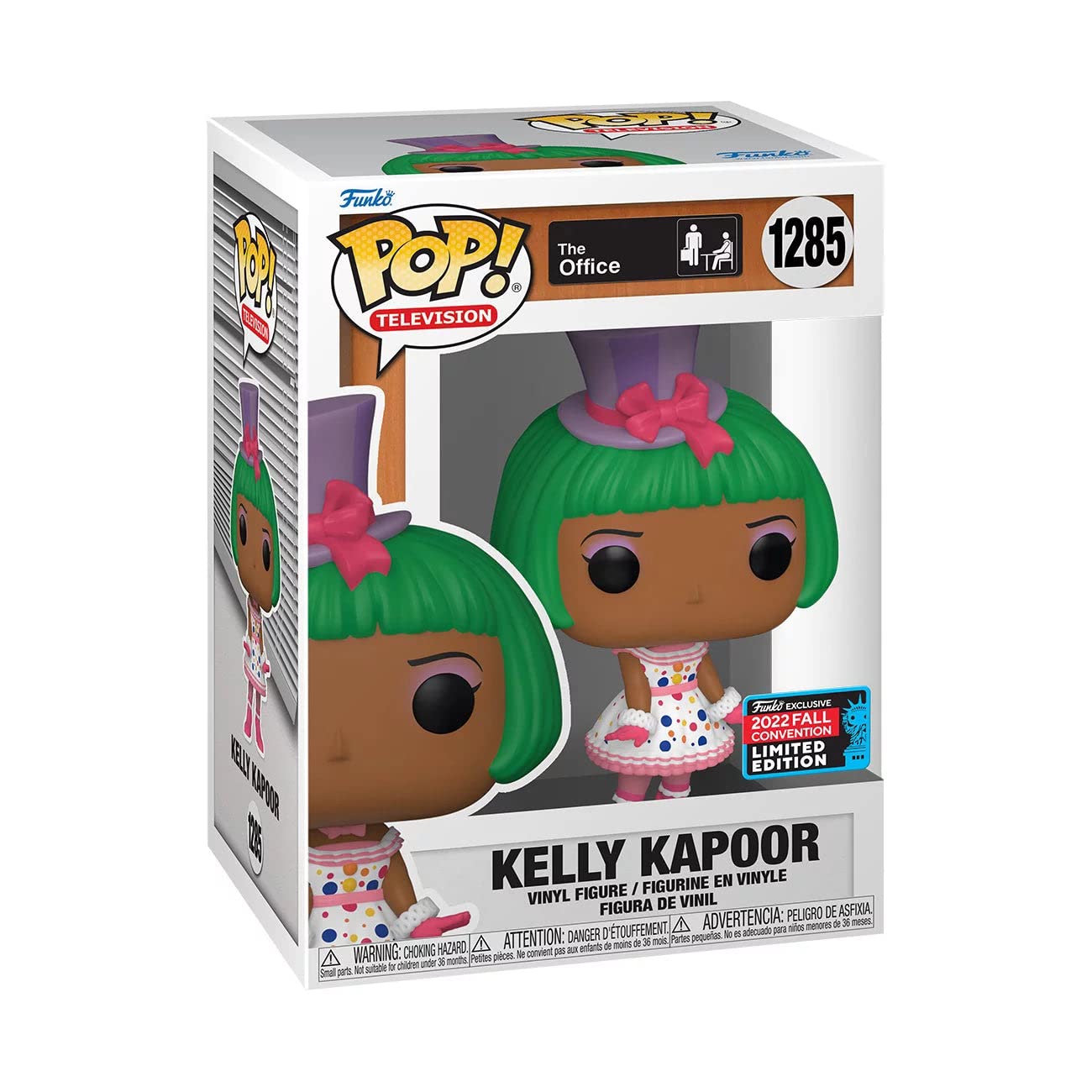 Funko Pop! The Office Kelly Kapoor #1285 Convention Exclusive Vinyl Figure with Protector Case - Collectible TV Show Merchandise for Office Fans & Pop Culture Enthusiasts