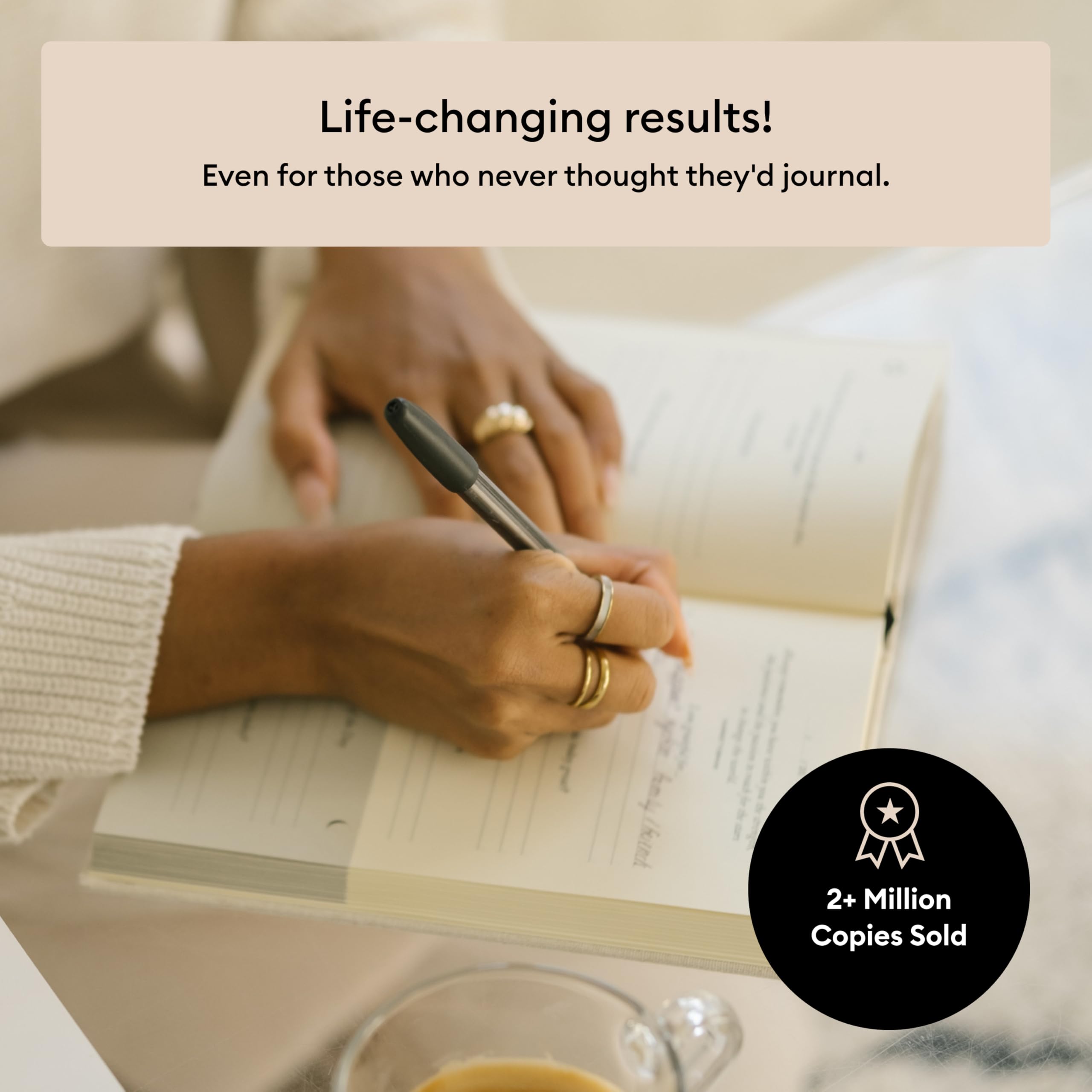 The Five Minute Journal 2025 - Original Undated Gratitude & Mindfulness Journal for Daily Reflection, Manifestation & Positivity with Gold Foiling | Plastic-Free Black Cover | Perfect for Morning Routine, Self-Care & Personal Growth