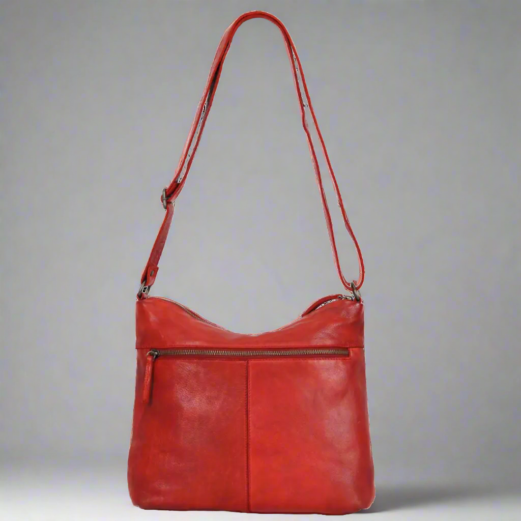 MET Three Chamber Leather Handbag Crossbody Bag for Women - Stylish & Durable Genuine Leather Purse for Work, Travel & Everyday Use