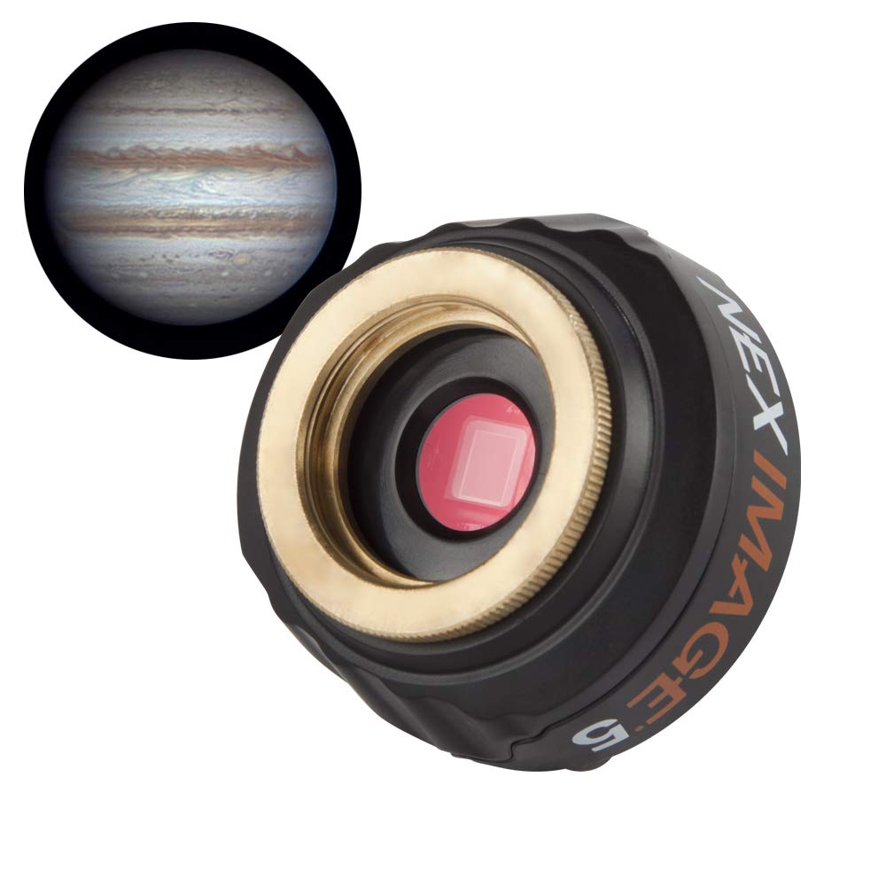 Celestron NexImage 5 Solar System Imager - 5MP Astronomy Camera for Moon & Planets - High Resolution Astrophotography - Ultra-Sensitive CMOS Sensor - Perfect for Backyard Stargazing & Planetary Observation