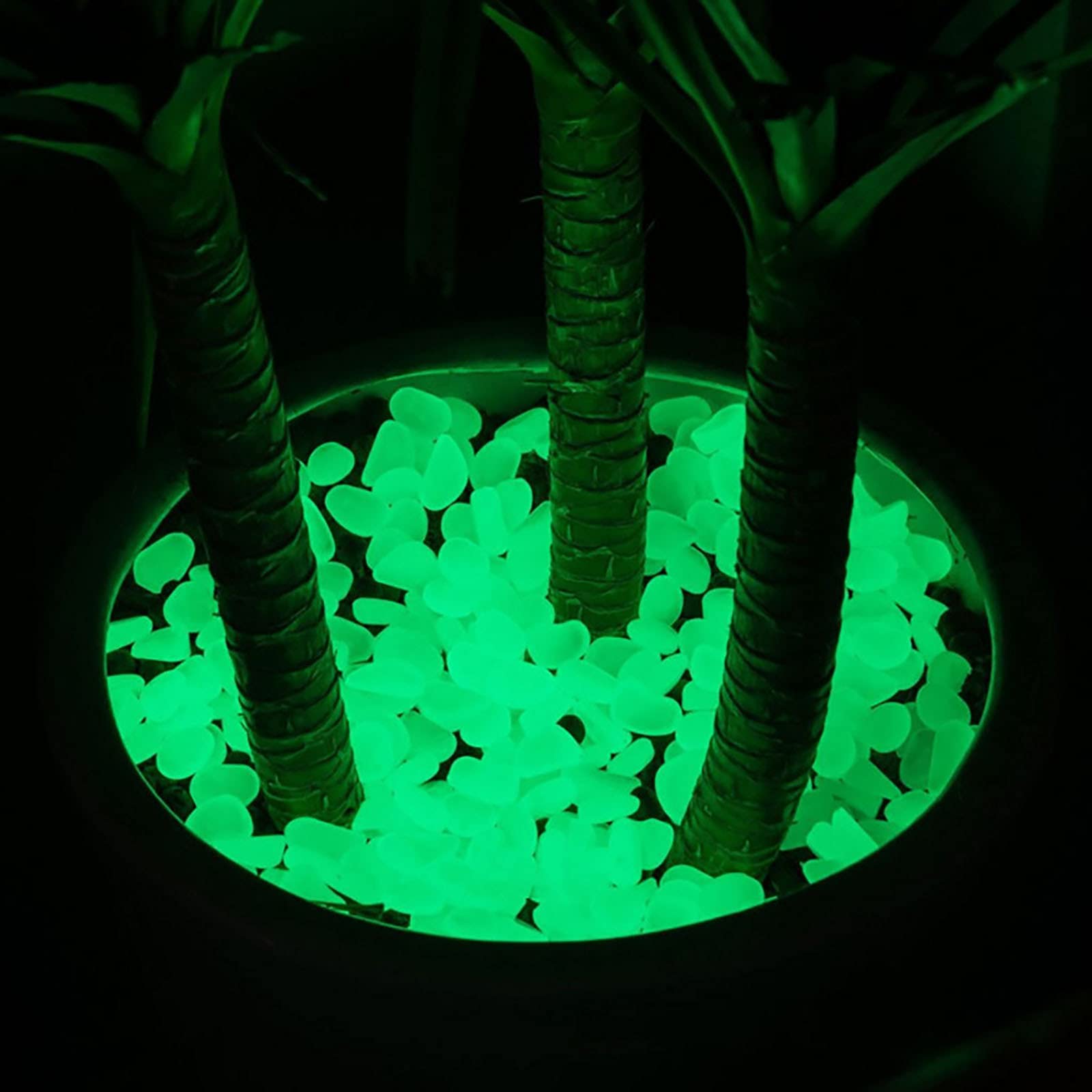 Glow in The Dark Pebbles - 10PCS Luminous Garden Stones for Walkways, Pathways & Yard Decor - Solar Powered Outdoor Lighting for Landscaping & Nighttime Safety