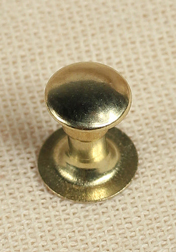 6.8mm x 8.5mm Hollow Rivets - Iron & Brass Fasteners for Leather Craft, Metal Fabrication and DIY Projects