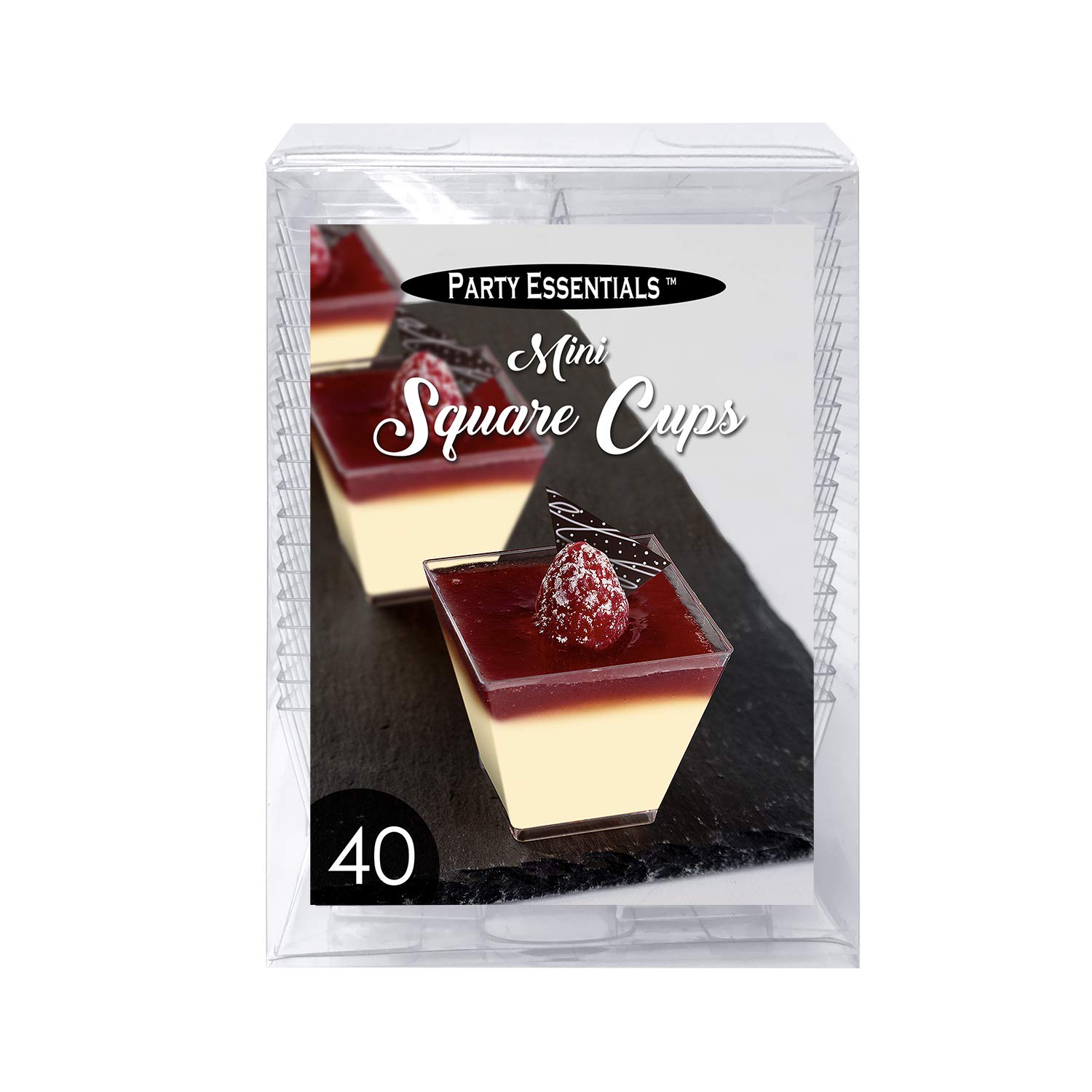 Premium Clear Mini Hard Plastic Square Cups - 960 Pack - Party Essentials for Beverages, Snacks & Events - Perfect for Weddings, BBQs, and Office Gatherings