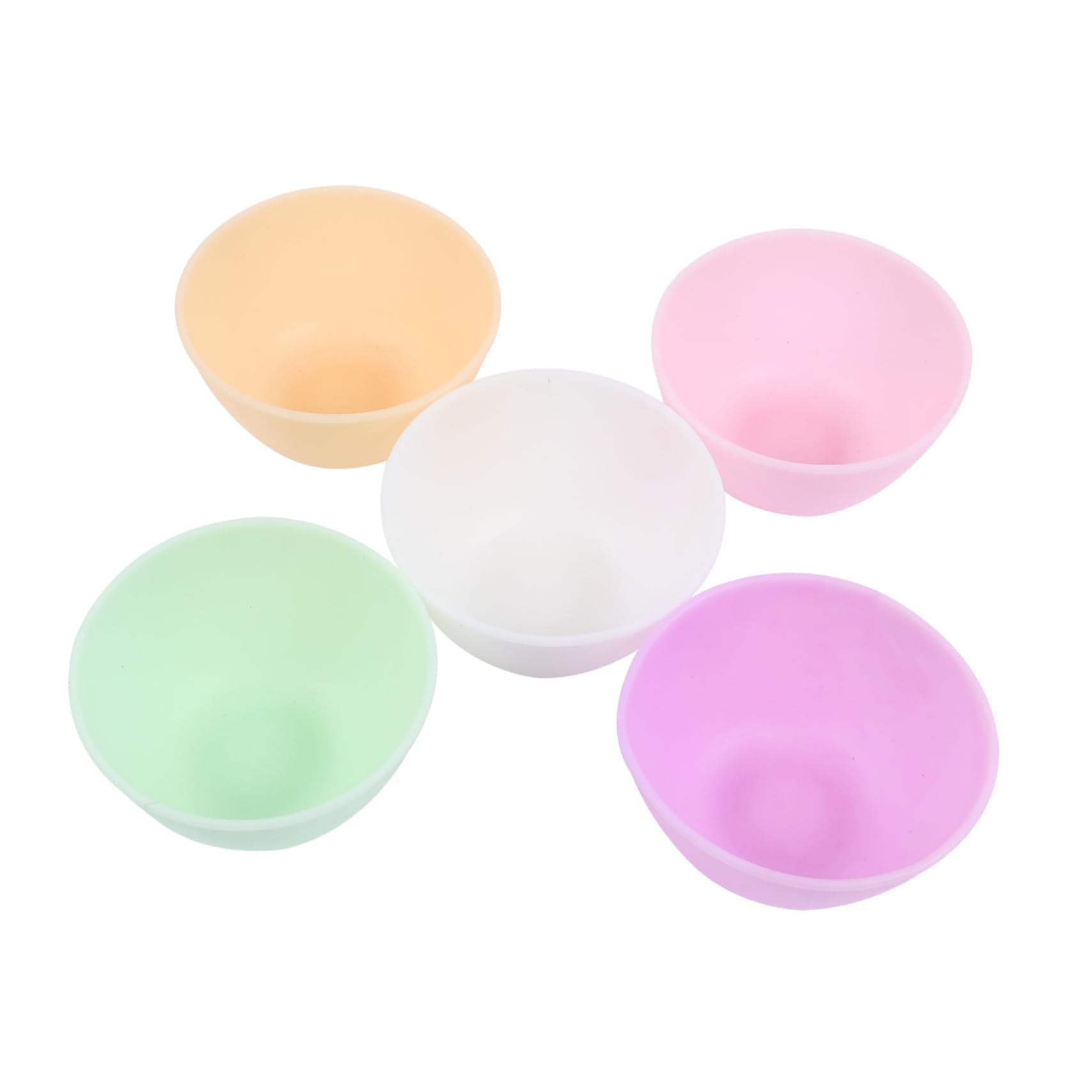 5pcs Silicone Mask Mixing Bowls - Reusable DIY Facial Mask & Skin Care Tool for Spa, Makeup, Sushi Dipping - Perfect for Home Beauty Routine & Professional Salon Use