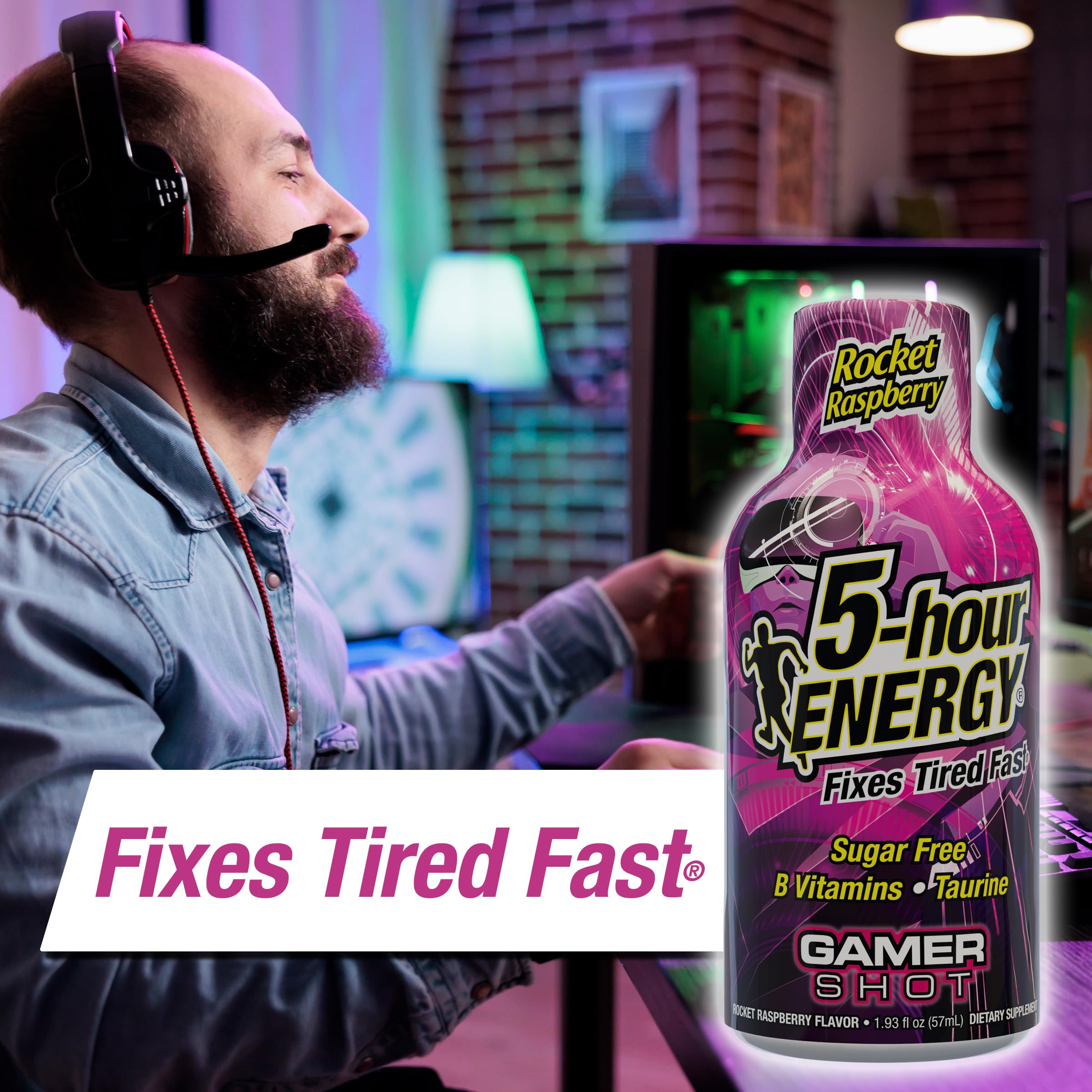 5-Hour Energy Gamer Shots Variety Pack - 30 Count (1.93 fl oz) | Extra Strength Energy Drink with Apple Bash, Rocket Raspberry & Pineapple Charge Flavors | Boost Focus for Gaming, Workouts & Late-Night Study