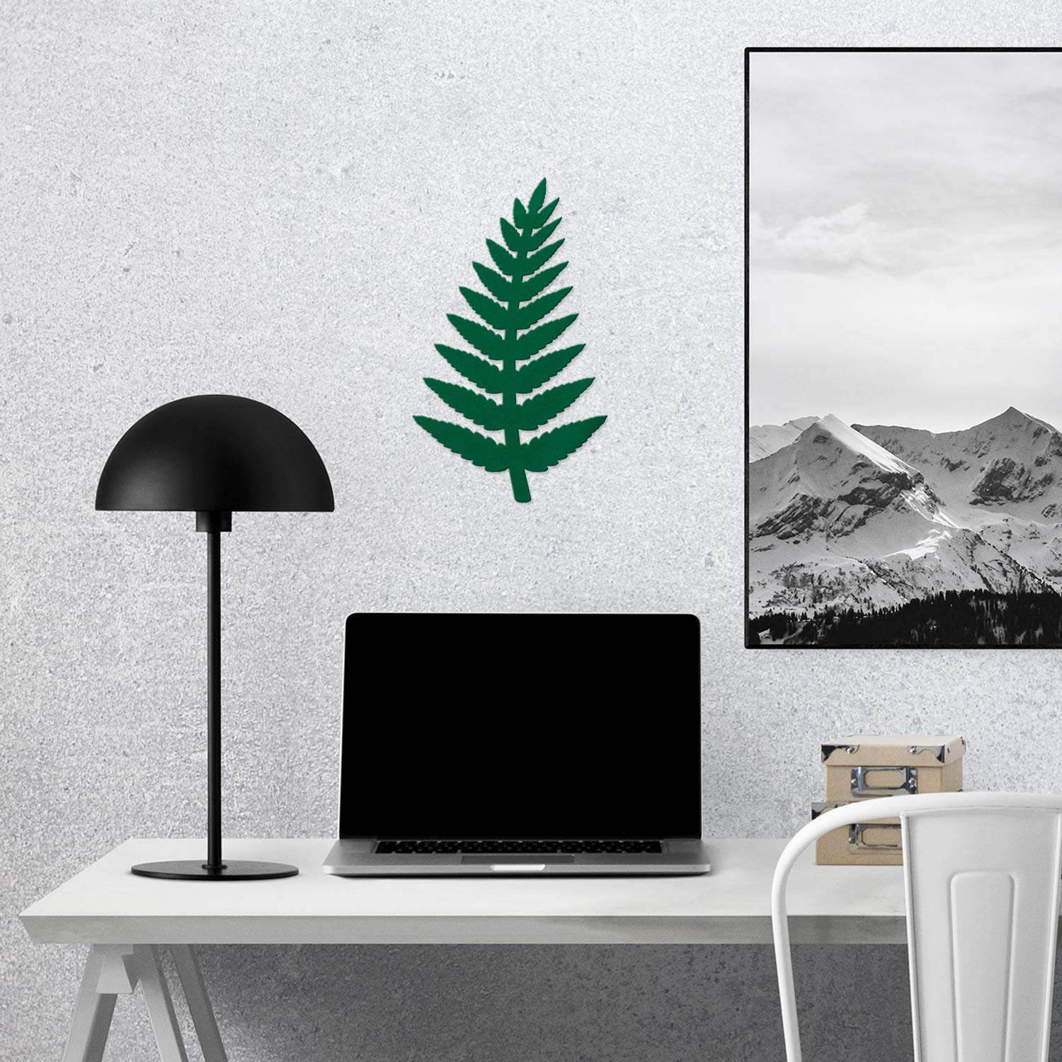 ANGFERN Green Fern Silhouette Vinyl Decals (Set of 2) - Waterproof Stickers for Laptop, Phone, Helmet, Car Window, Mug & Home Decor - Perfect for DIY Crafts, Scrapbooking & Personalizing Gifts
